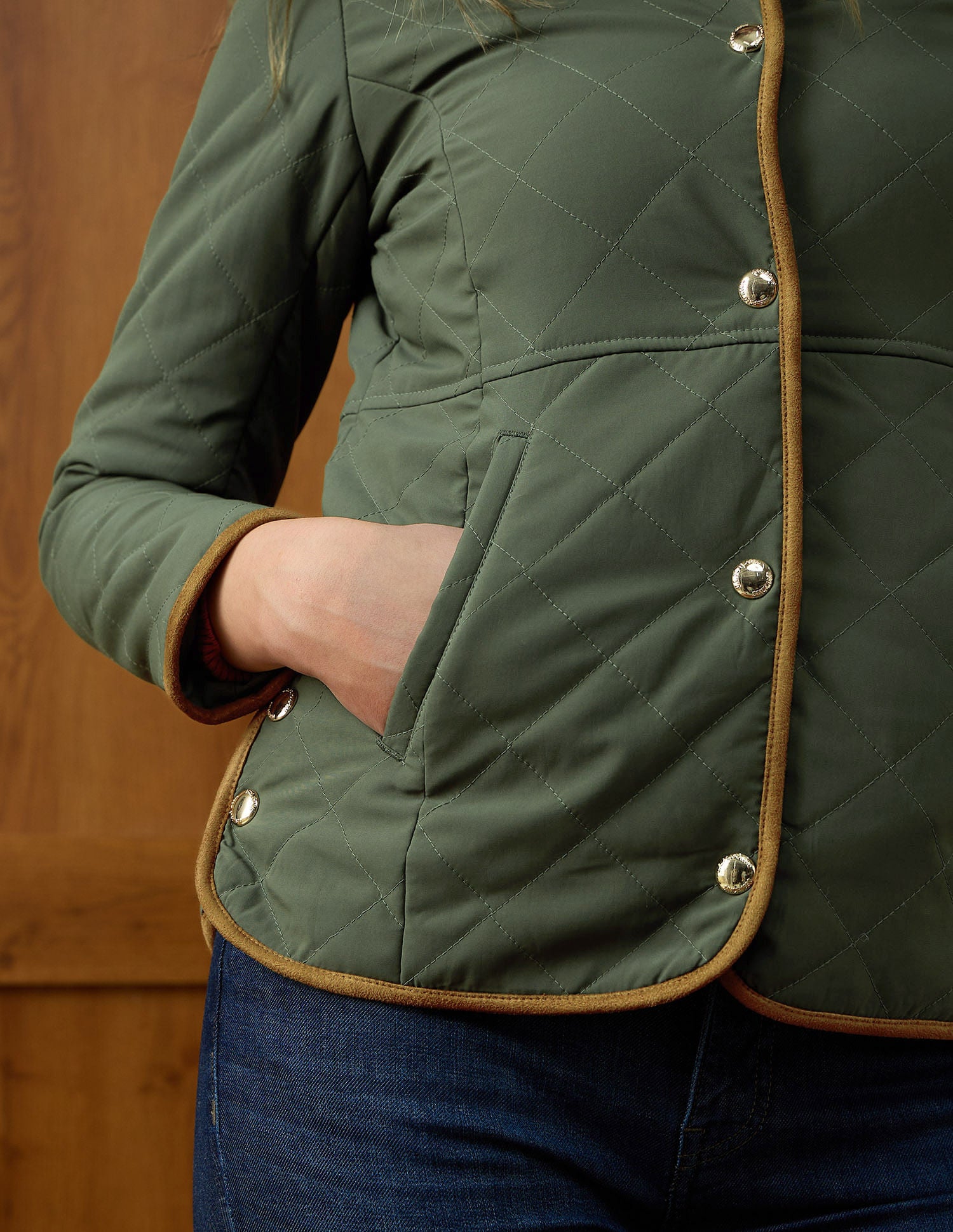 Solid Regular Fit Quilted Jacket Green - U.S. POLO ASSN. | Large