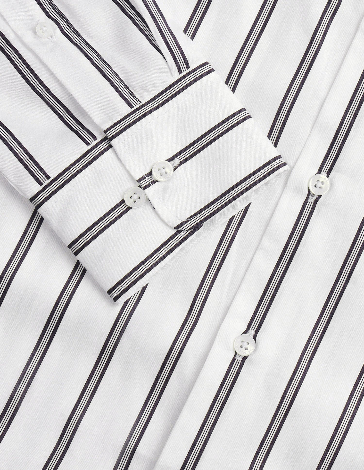 Tailored Fit Vertical Striped Shirt White - U.S. Polo Assn. India | Large