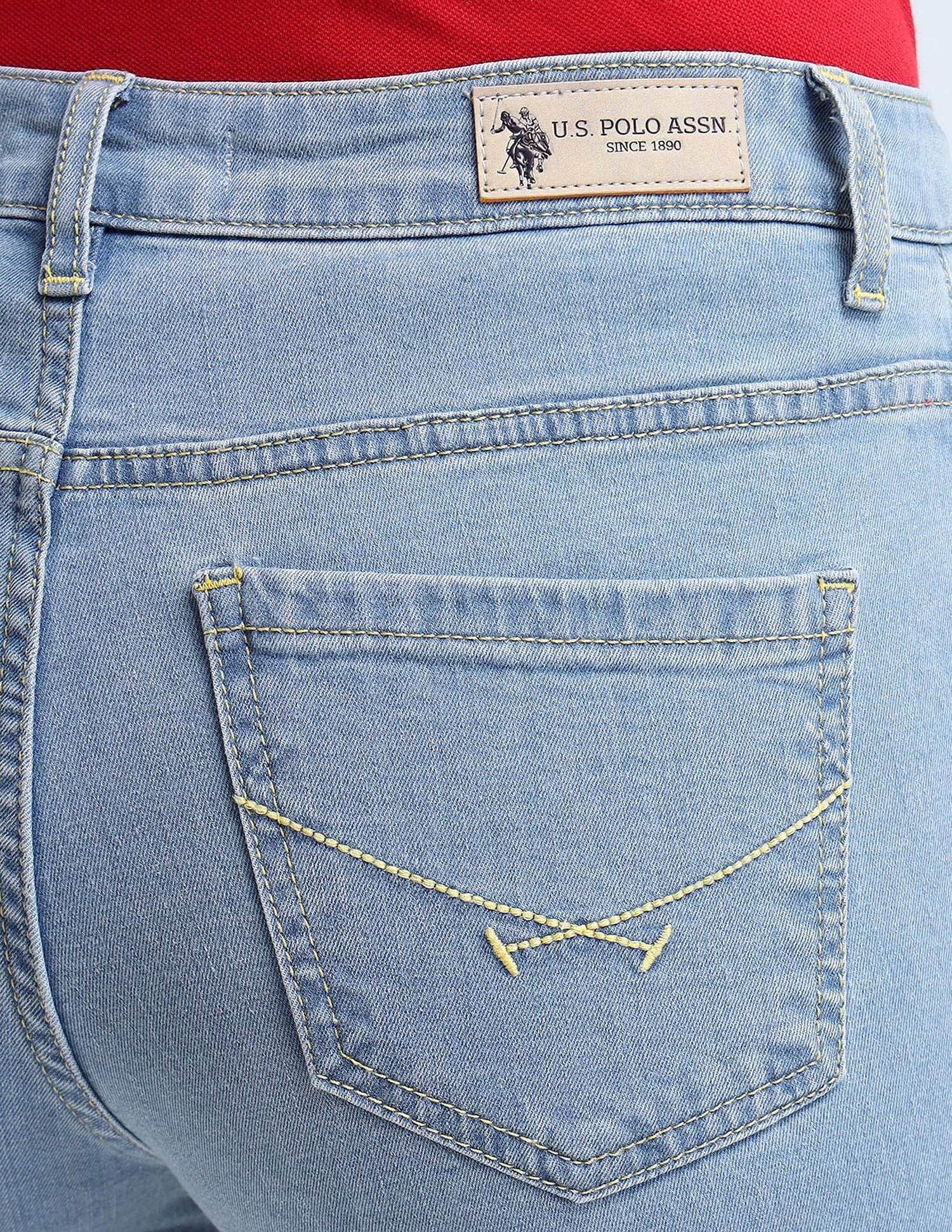 Skinny Bootcut Fit Blue Jeans Blue - U.S. POLO ASSN. | Large