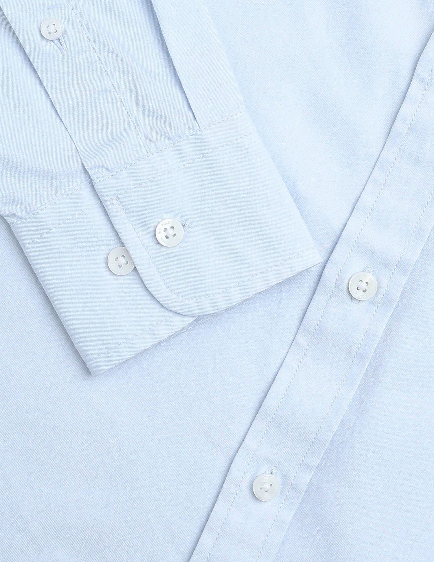 Vertical Striped Twill Shirt Light Blue - U.S. POLO ASSN. | Large