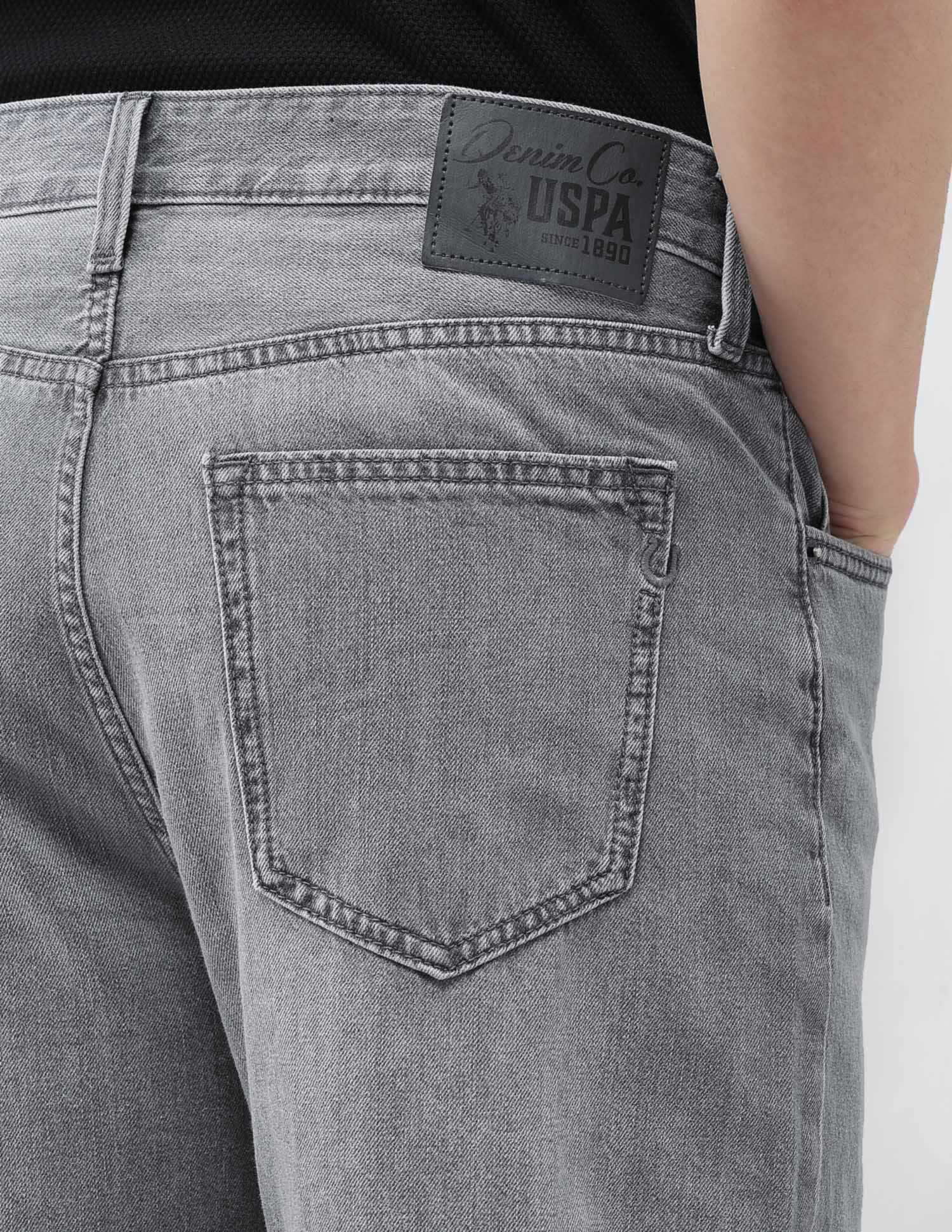 Logan Loose Straight Fit Grey Jeans Washed Grey - U.S. Polo Assn. India | Large