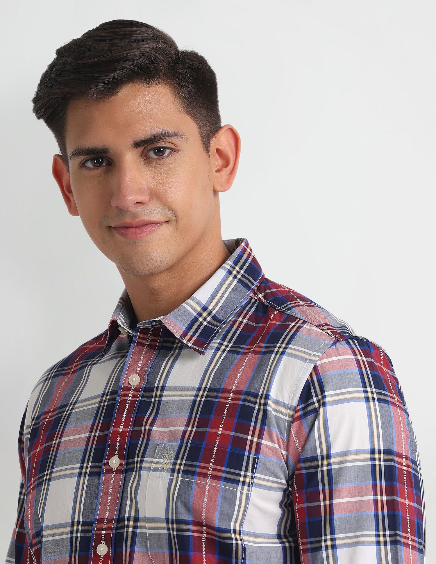 Tartan Check Slim Shirt Red - U.S. Polo Assn. India | Large