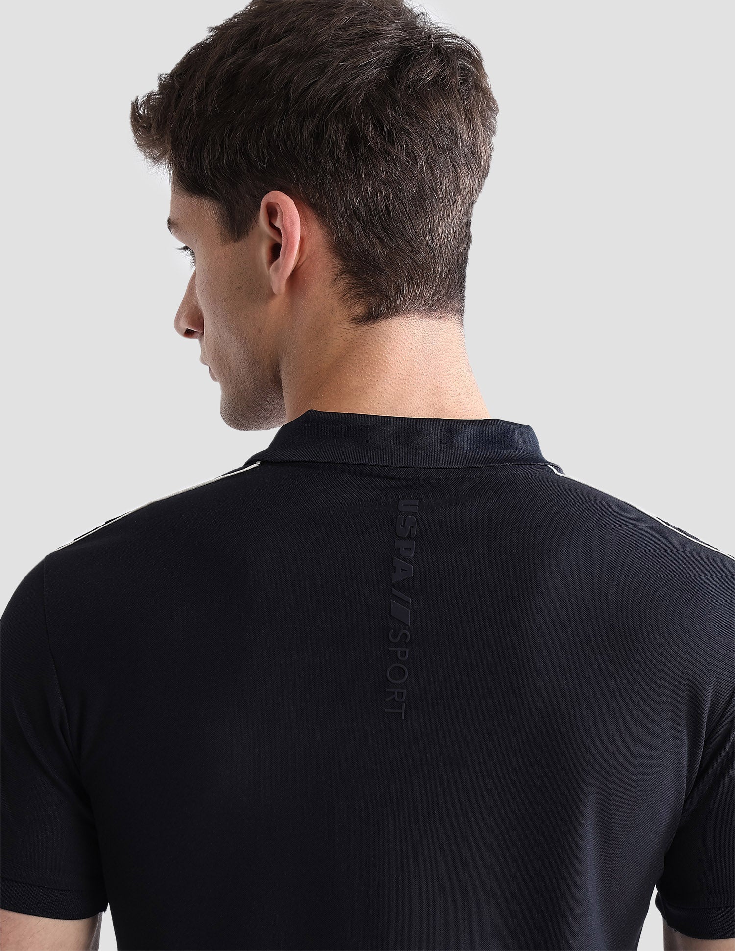 Solid Regular Fit Active Polo Shirt Navy - U.S. POLO ASSN. | Large