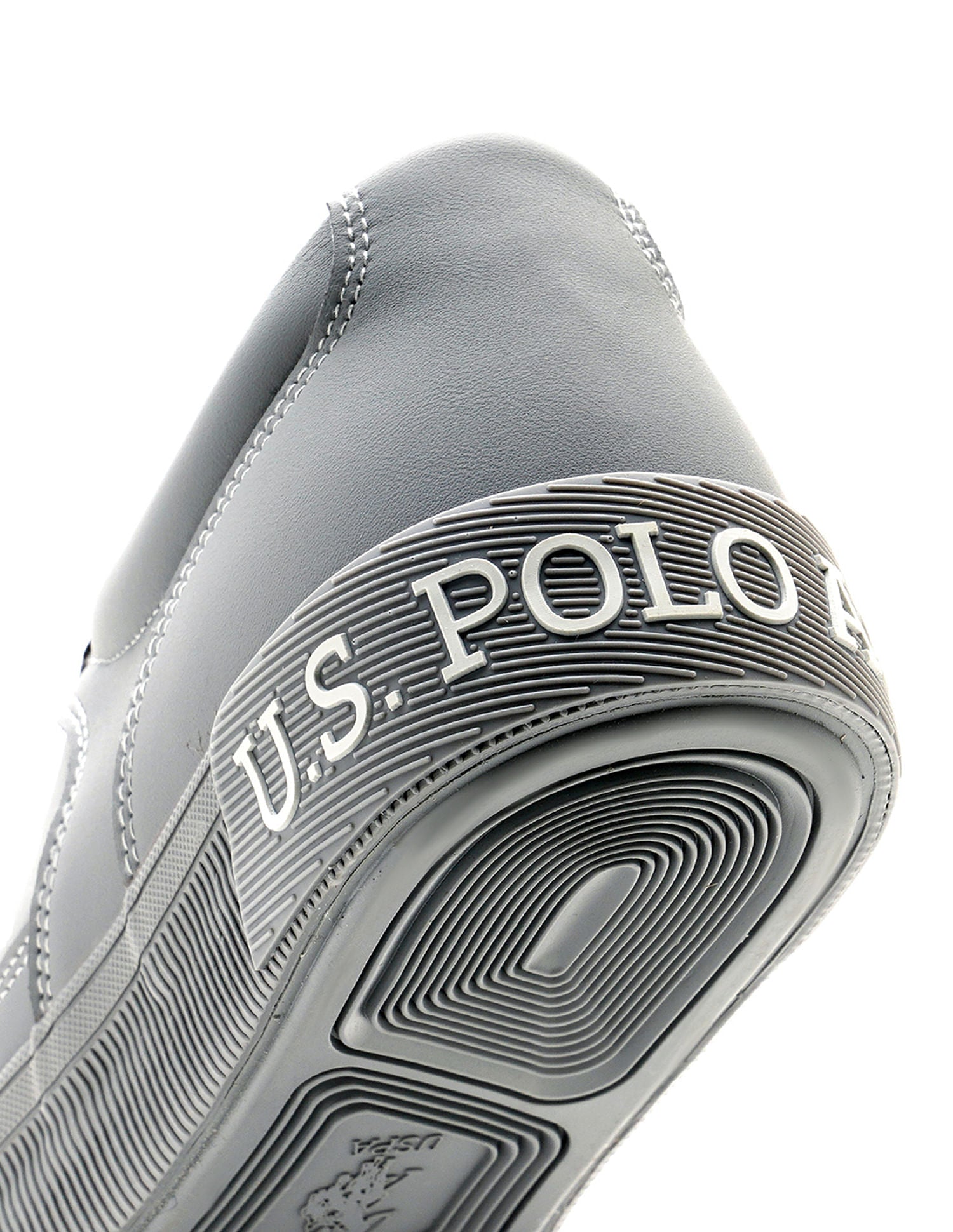 Men Round Toe Lace Up Ruben Sneakers Grey - U.S. Polo Assn. India | Large