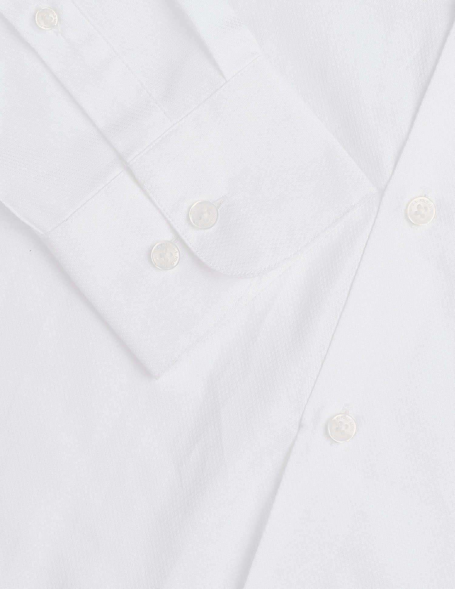 Textured Tailored Fit Shirt White - U.S. POLO ASSN. | Large