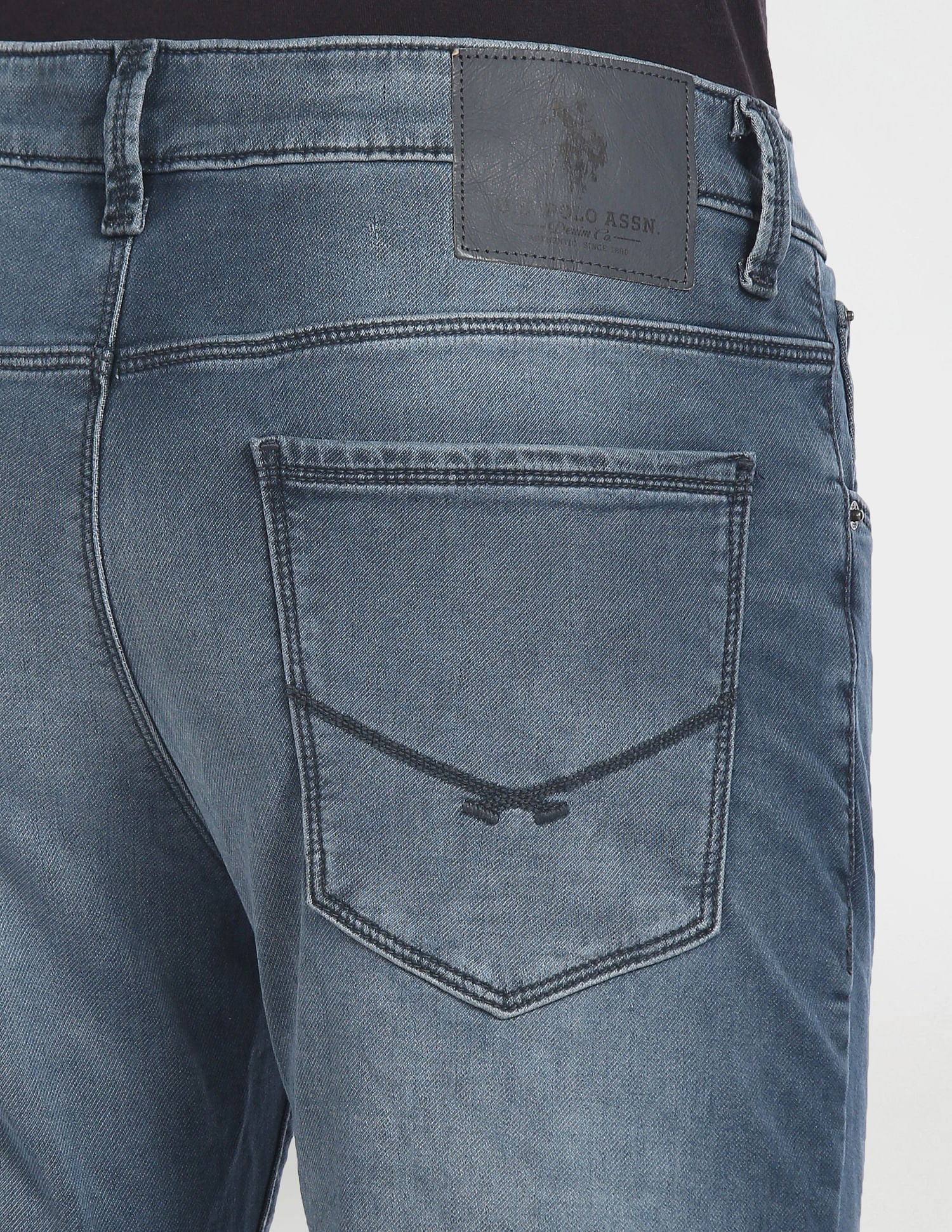 Stone Wash Regallo Skinny Fit Jeans Bottle Green - U.S. Polo Assn. India | Large