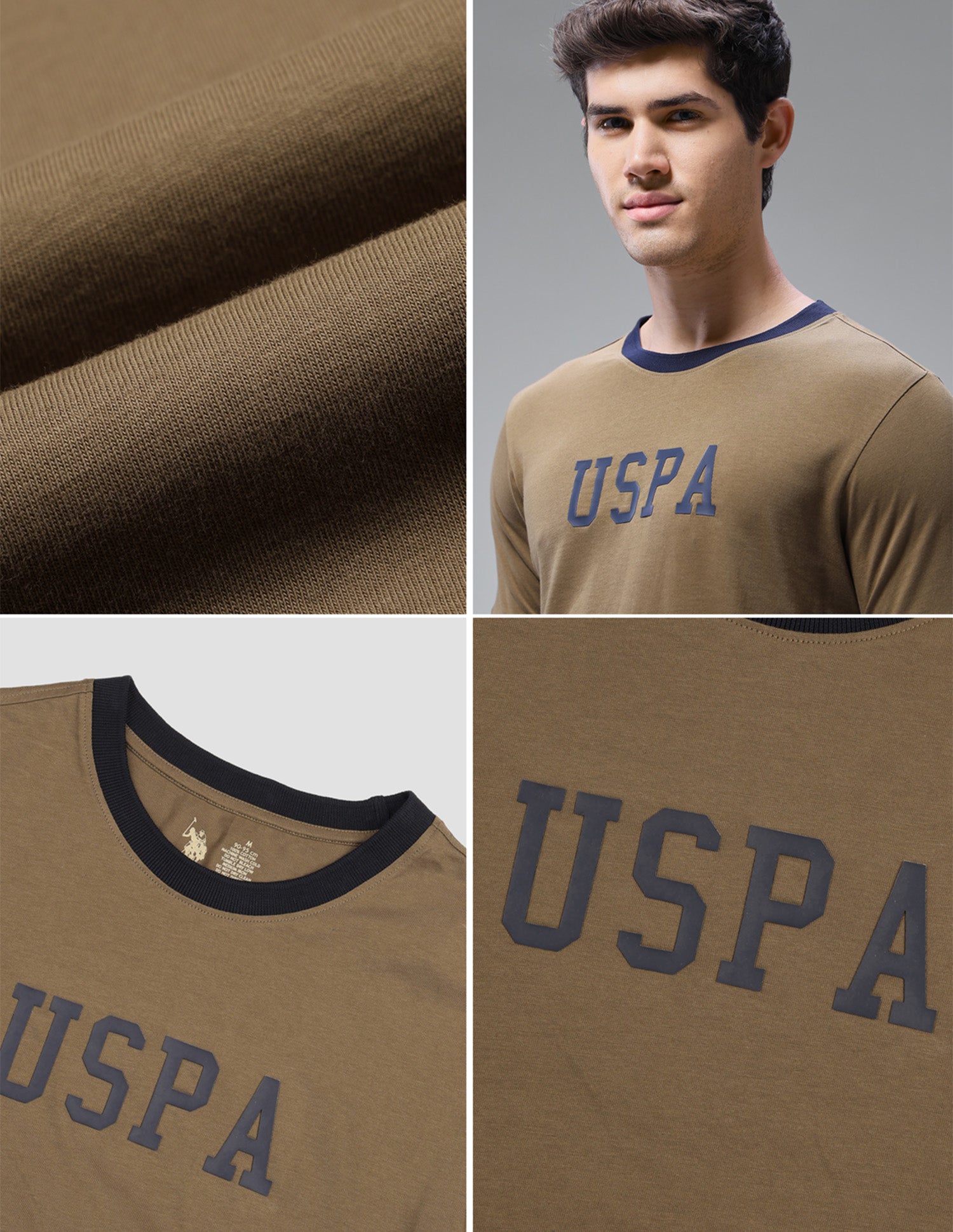 Brand Printed Regular Fit Loungewear T-Shirt Butternut - U.S. Polo Assn. India | Large