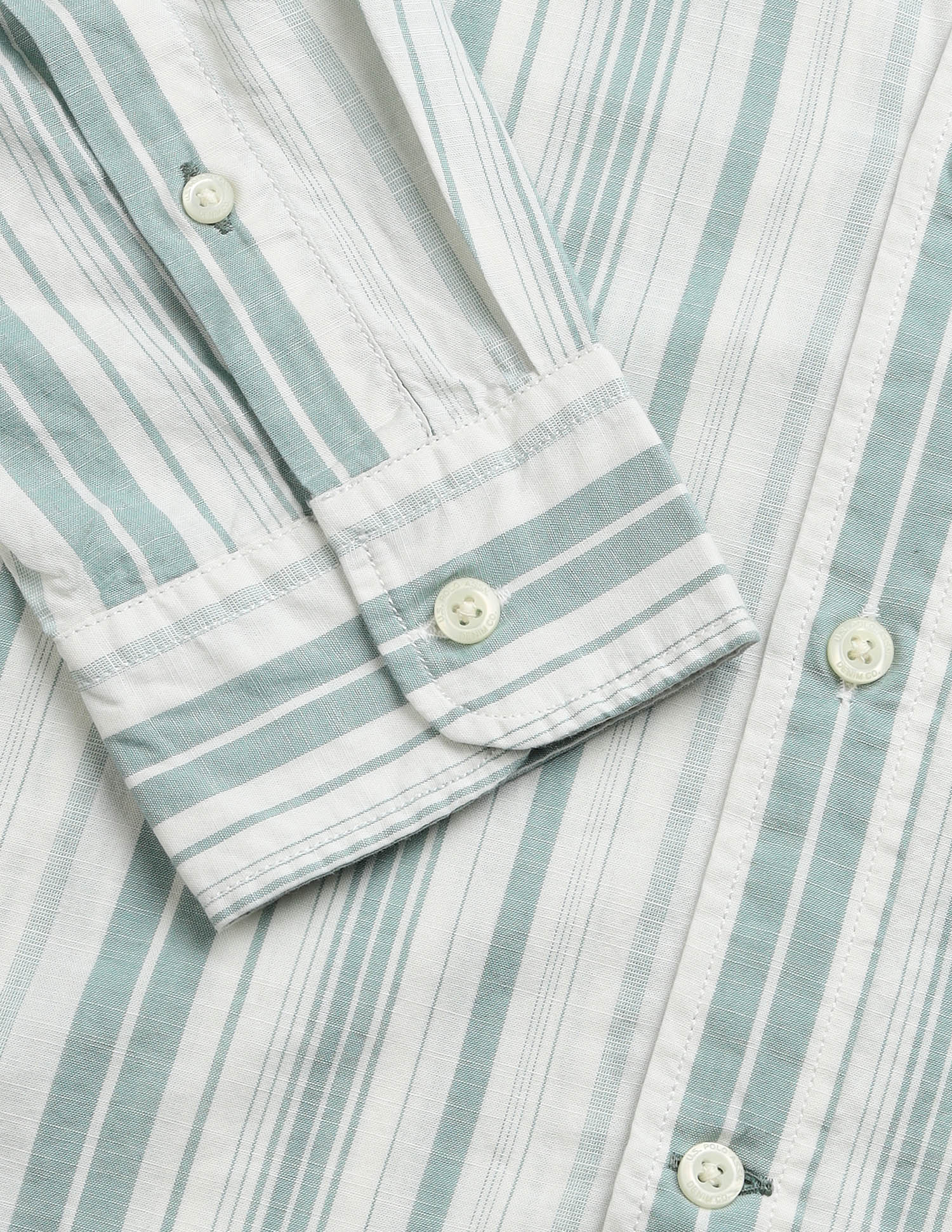Vertical Striped Regular Fit Shirt Green - U.S. Polo Assn. India | Large