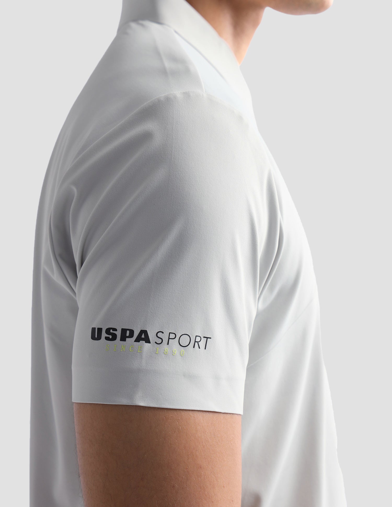 Solid Slim Fit Active Polo Shirt Grey - U.S. Polo Assn. India | Large