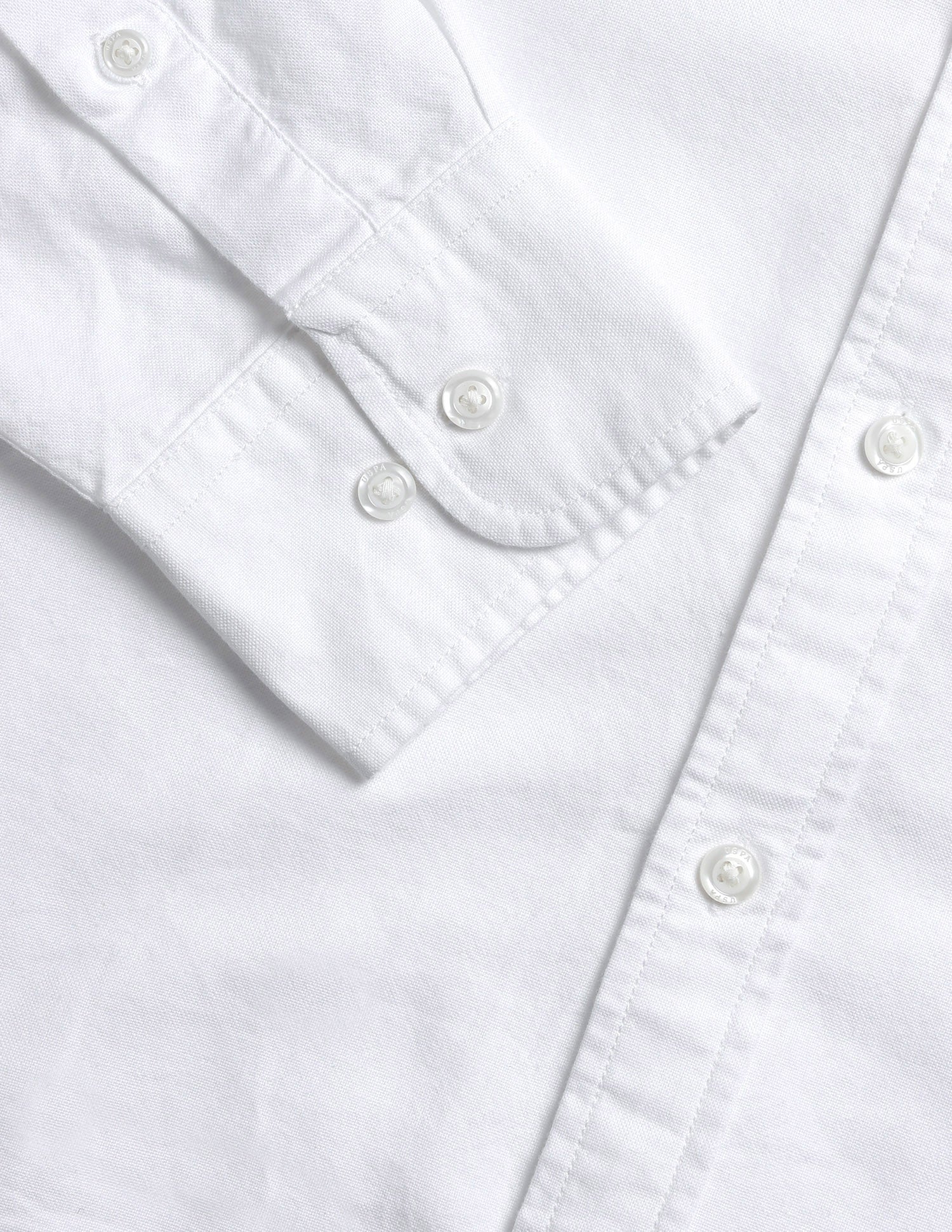 Tailored Fit Oxford Button Down Shirt White - U.S. Polo Assn. India | Large