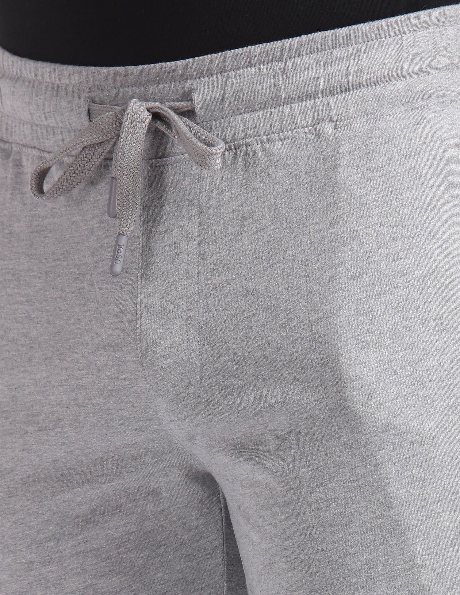 Heathered LS002 Lounge Shorts - Pack Of 1 Grey - U.S. POLO ASSN. | Large