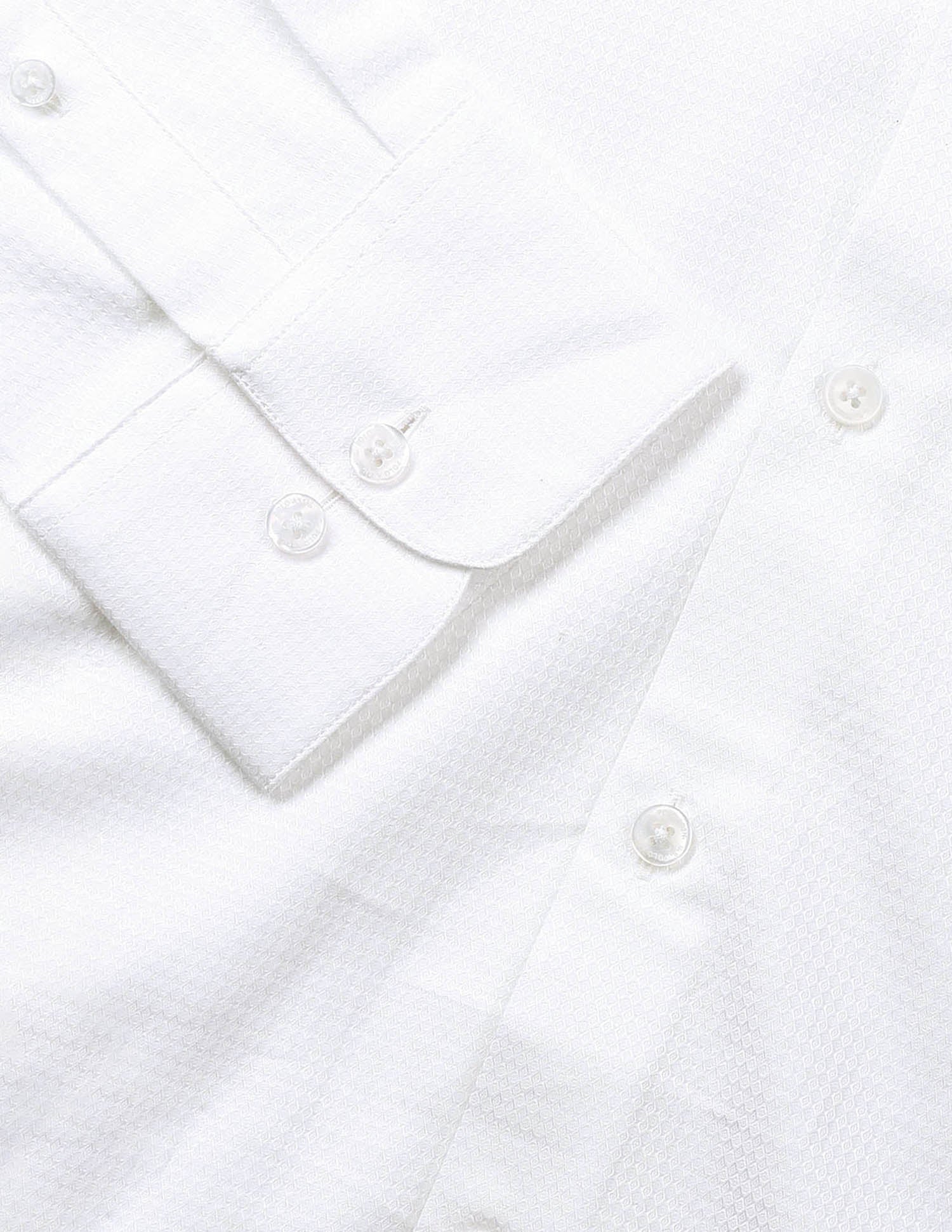 Tailored Fit Textured Shirt White - U.S. Polo Assn. India | Large
