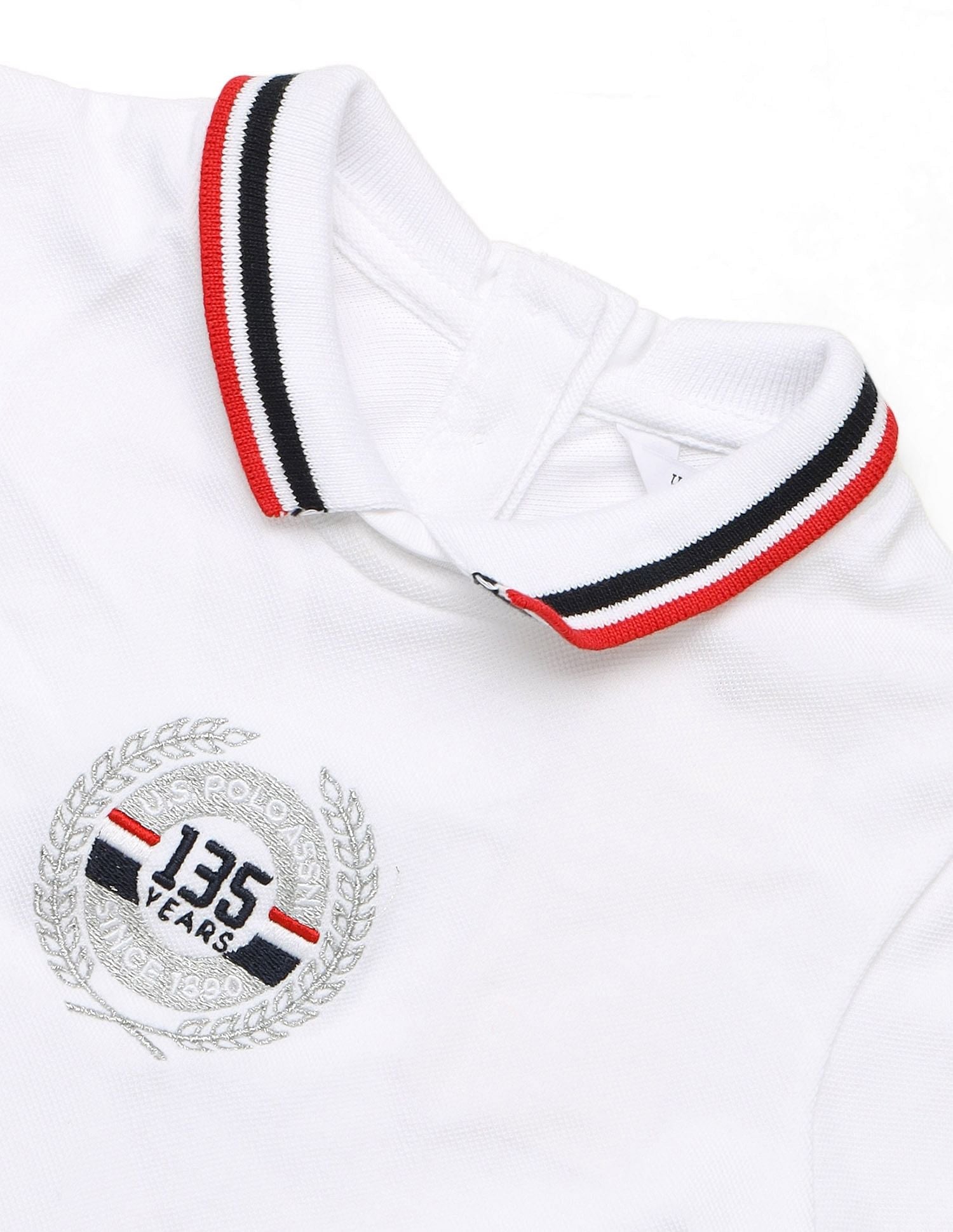 Girls Brand Appliqued Skater Dress White - U.S. POLO ASSN. | Large