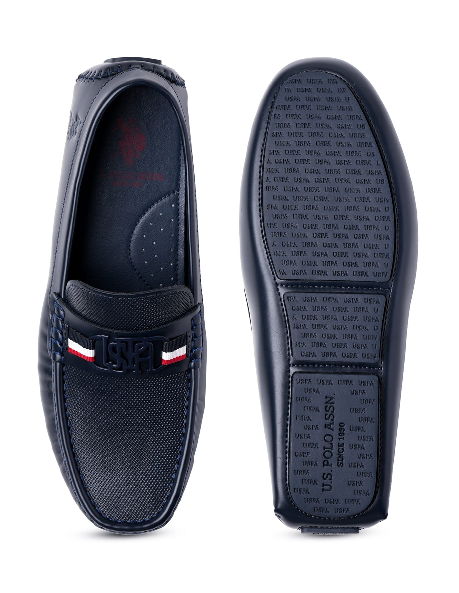 Men Anton 2.0 Textured Loafers Navy - U.S. Polo Assn. India | Large