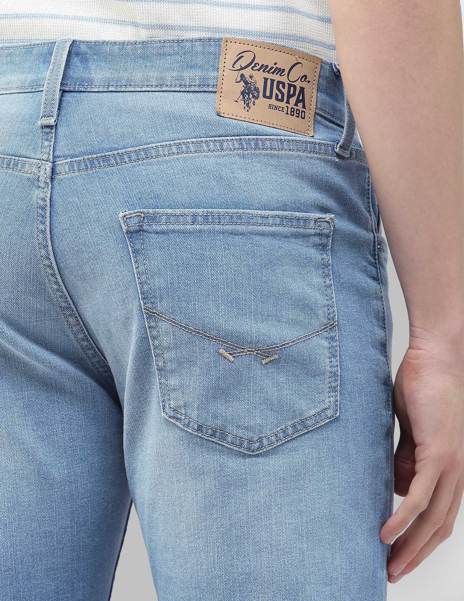 Whiskered Harold Slim Straight Fit Jeans Tinted Wash - U.S. Polo Assn. India | Large