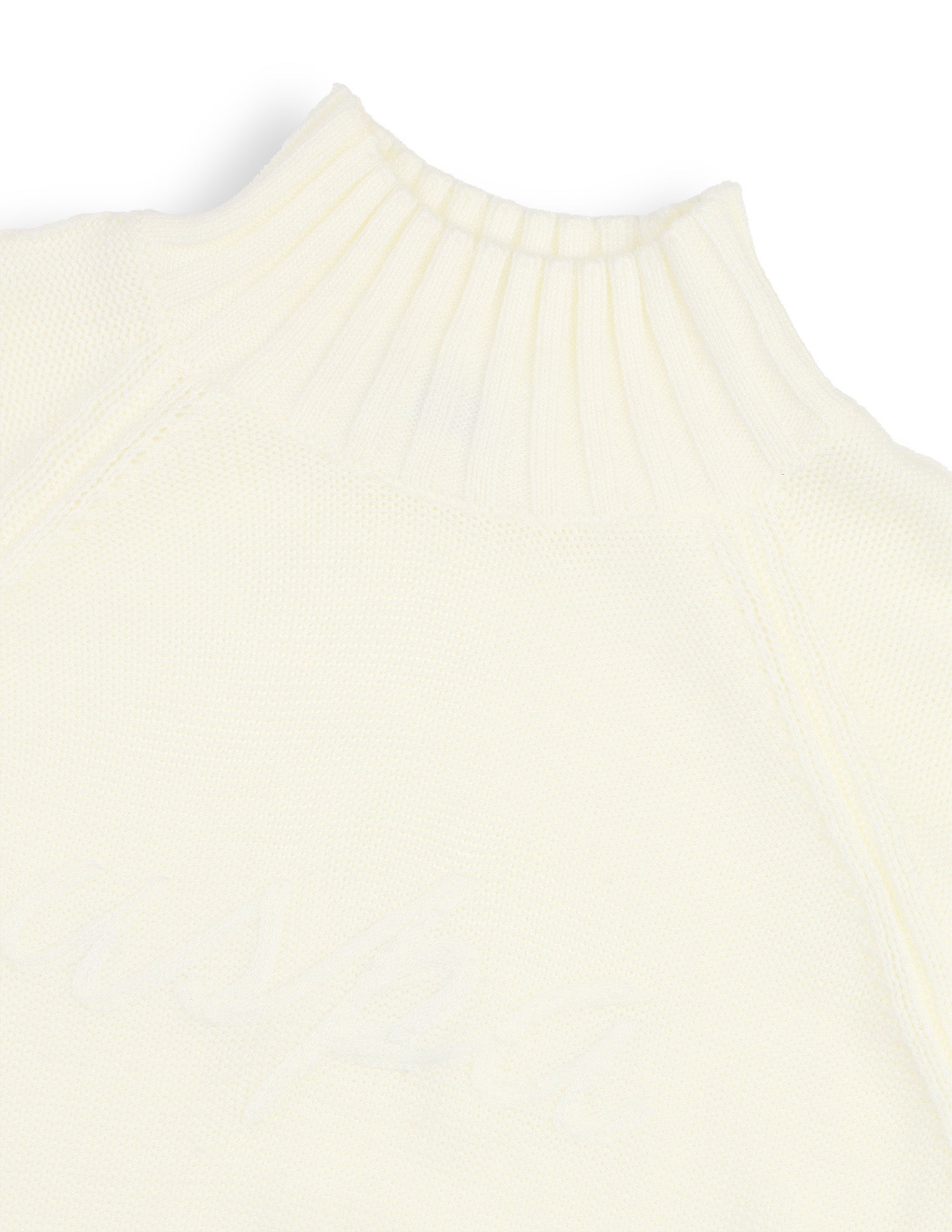 Brand Applique Cable Knit Sweater Off-White - U.S. Polo Assn. India | Large