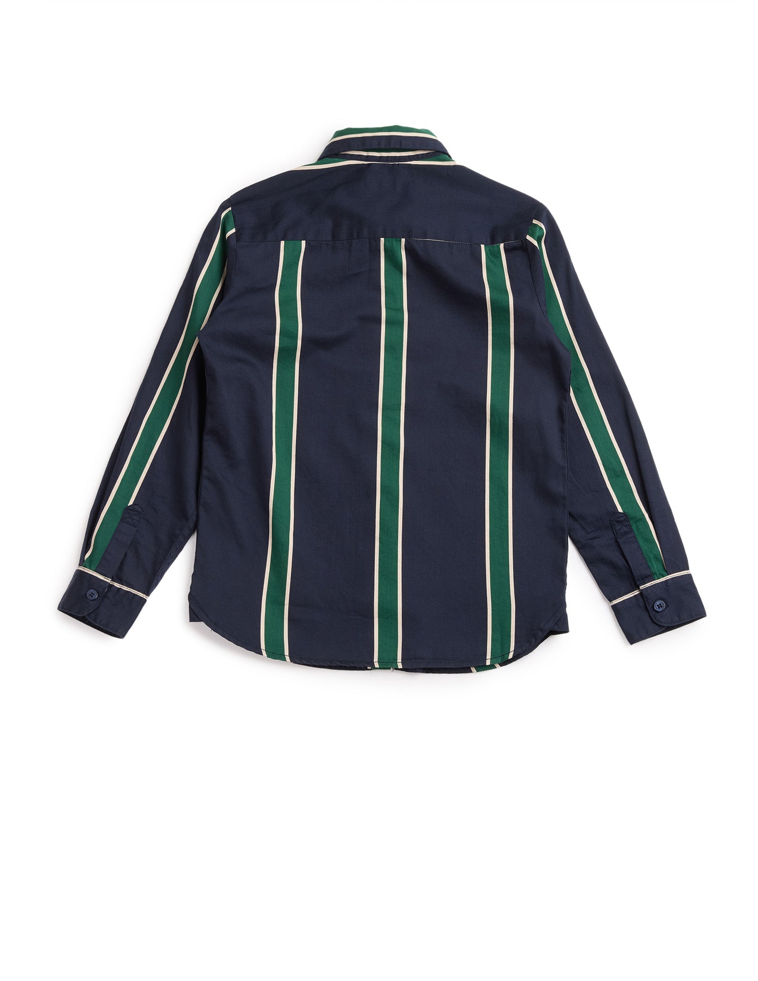 Boys Vertical Striped Twill Shirt Navy - U.S. POLO ASSN. | Large