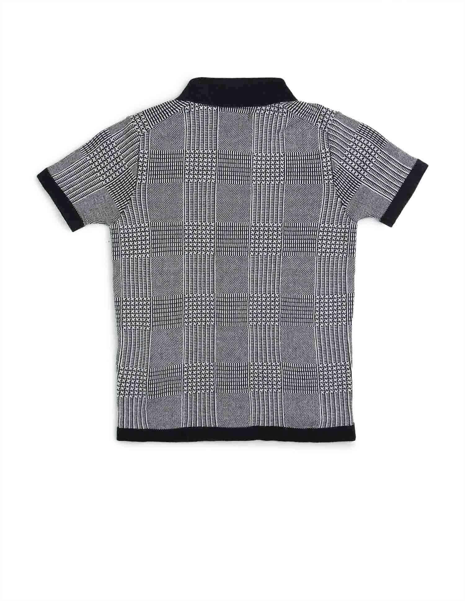 Boys Textured Regular Fit Polo Shirt Navy - U.S. POLO ASSN. | Large