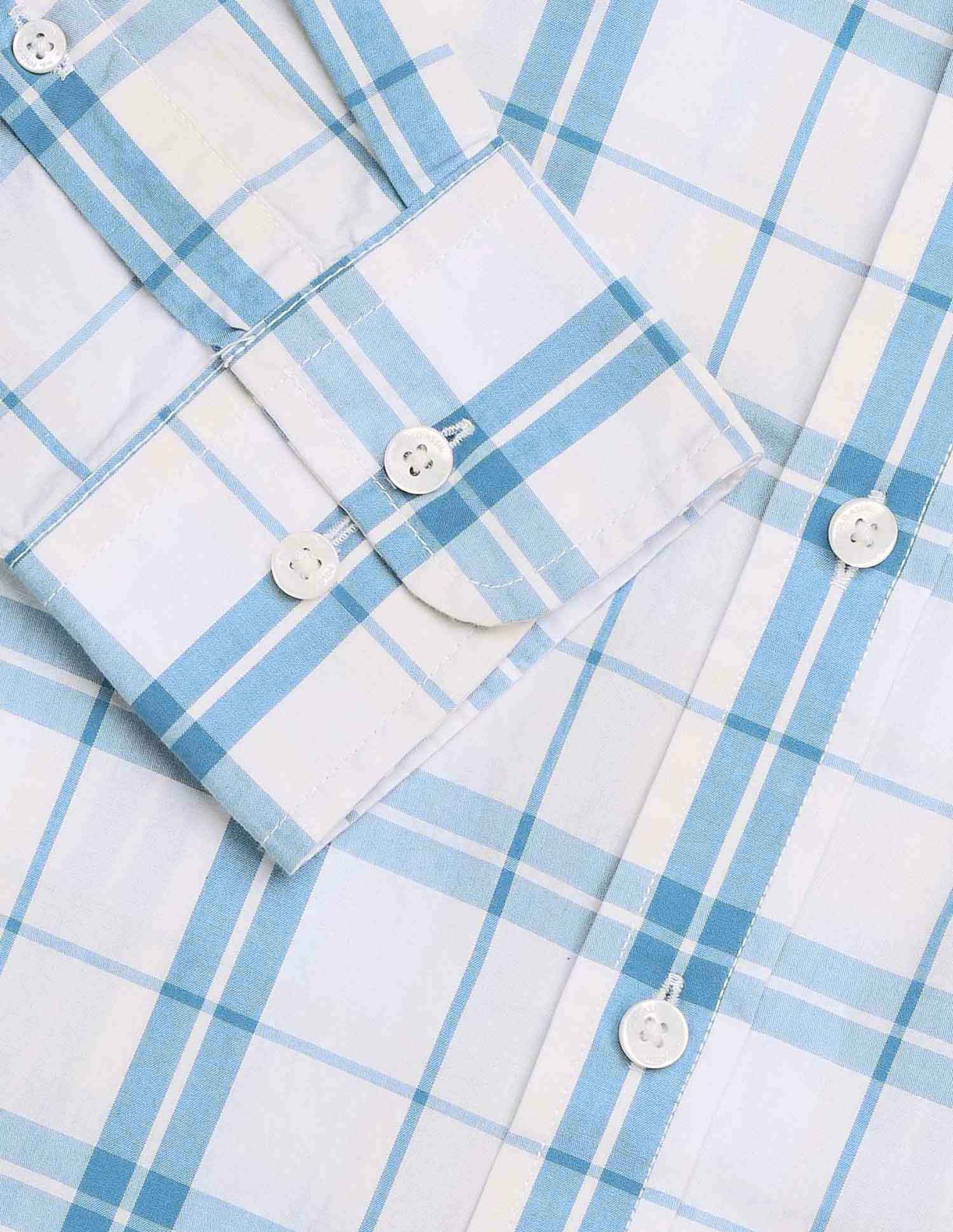 Pure Cotton Tailored Fit Shirt Beige - U.S. Polo Assn. India | Large