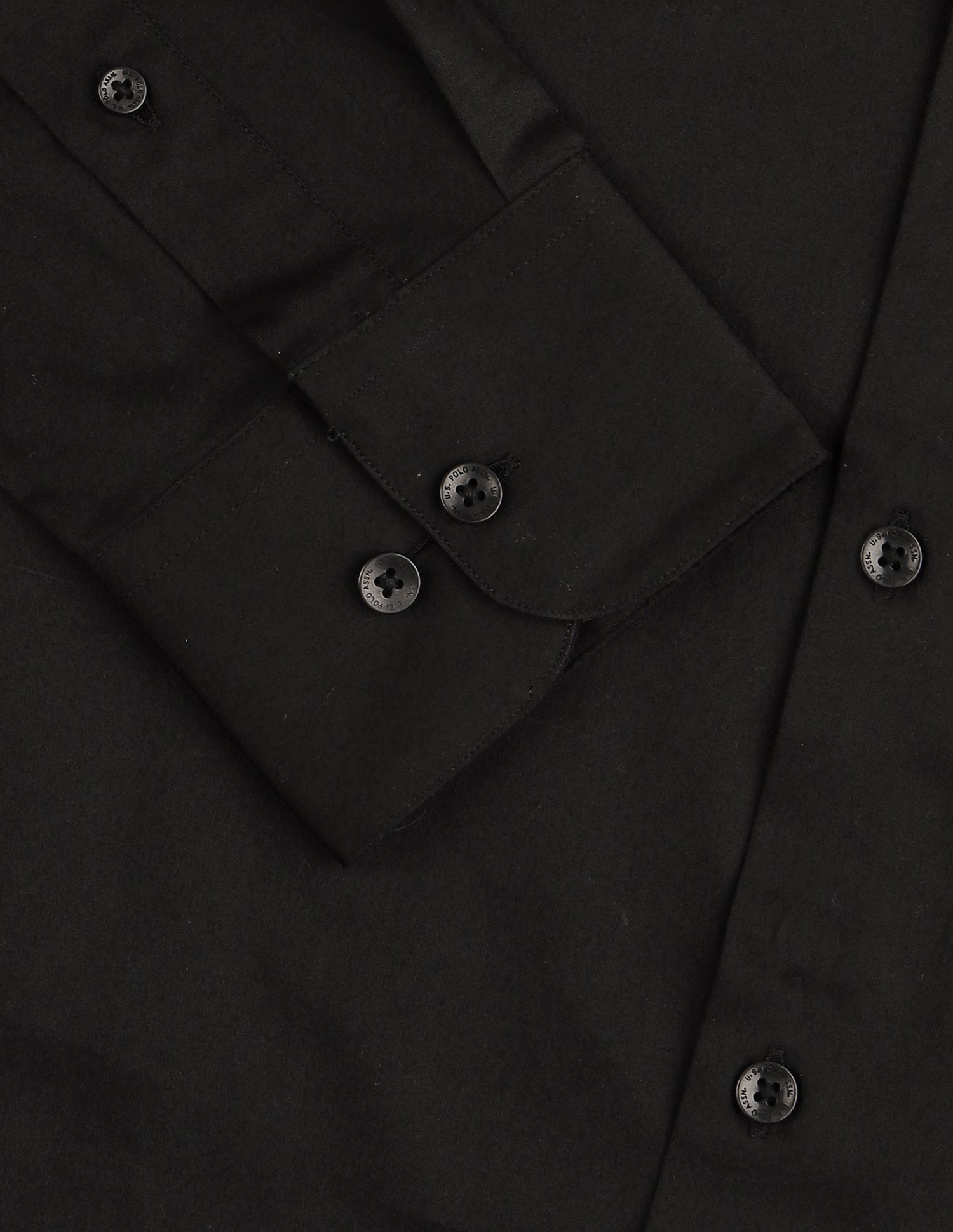 Satin Tailored Fit Shirt Black - U.S. Polo Assn. India | Large