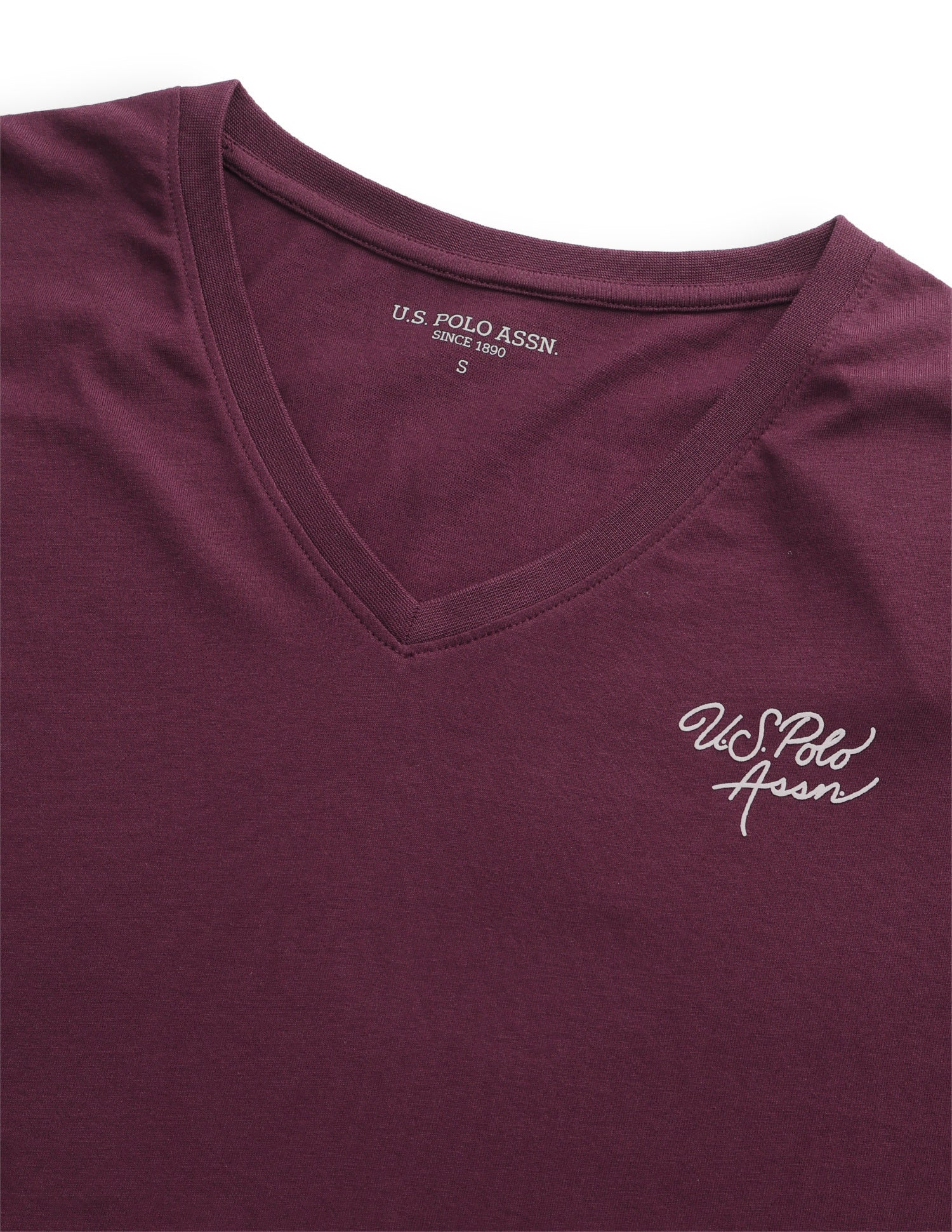 Solid Regular Fit T-Shirt Wine - U.S. Polo Assn. India | Large