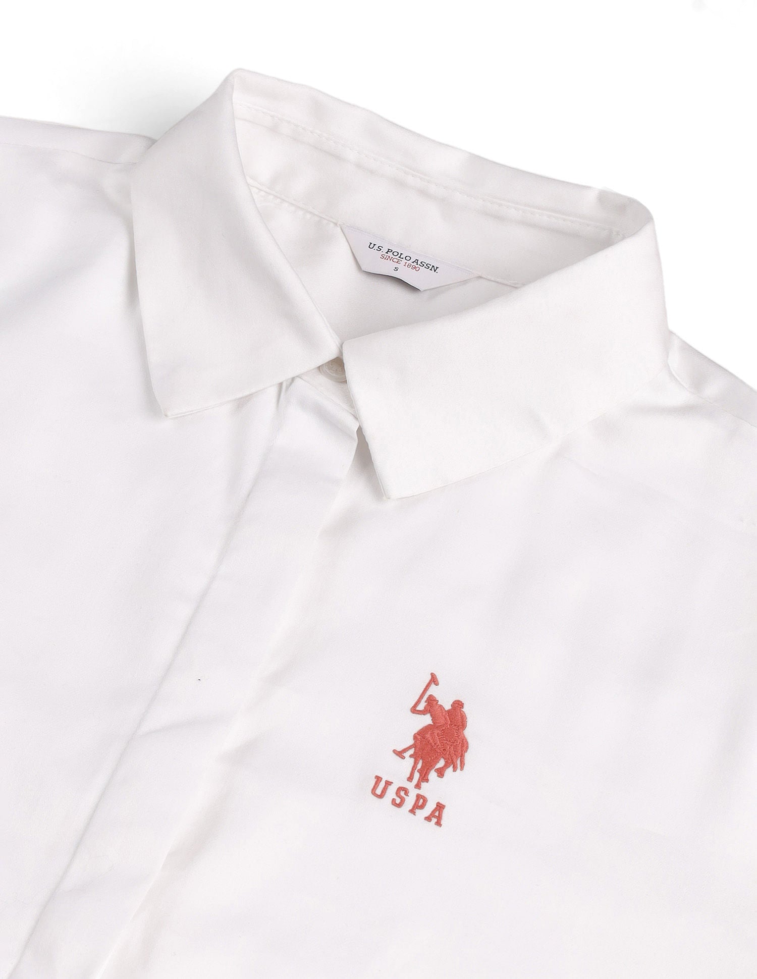 Regular Fit Satin Shirt White - U.S. POLO ASSN. | Large