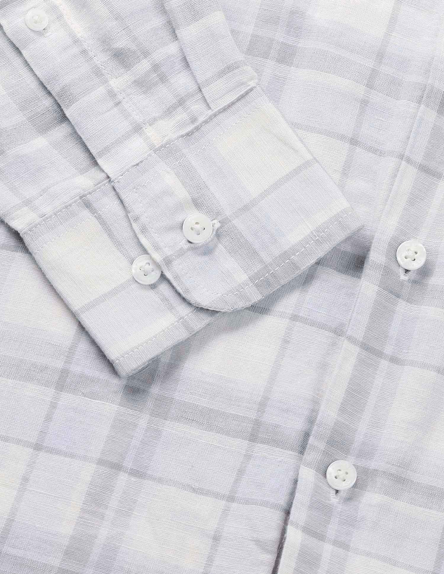 Plaid Checked Tailored Fit Shirt Grey - U.S. Polo Assn. India | Large