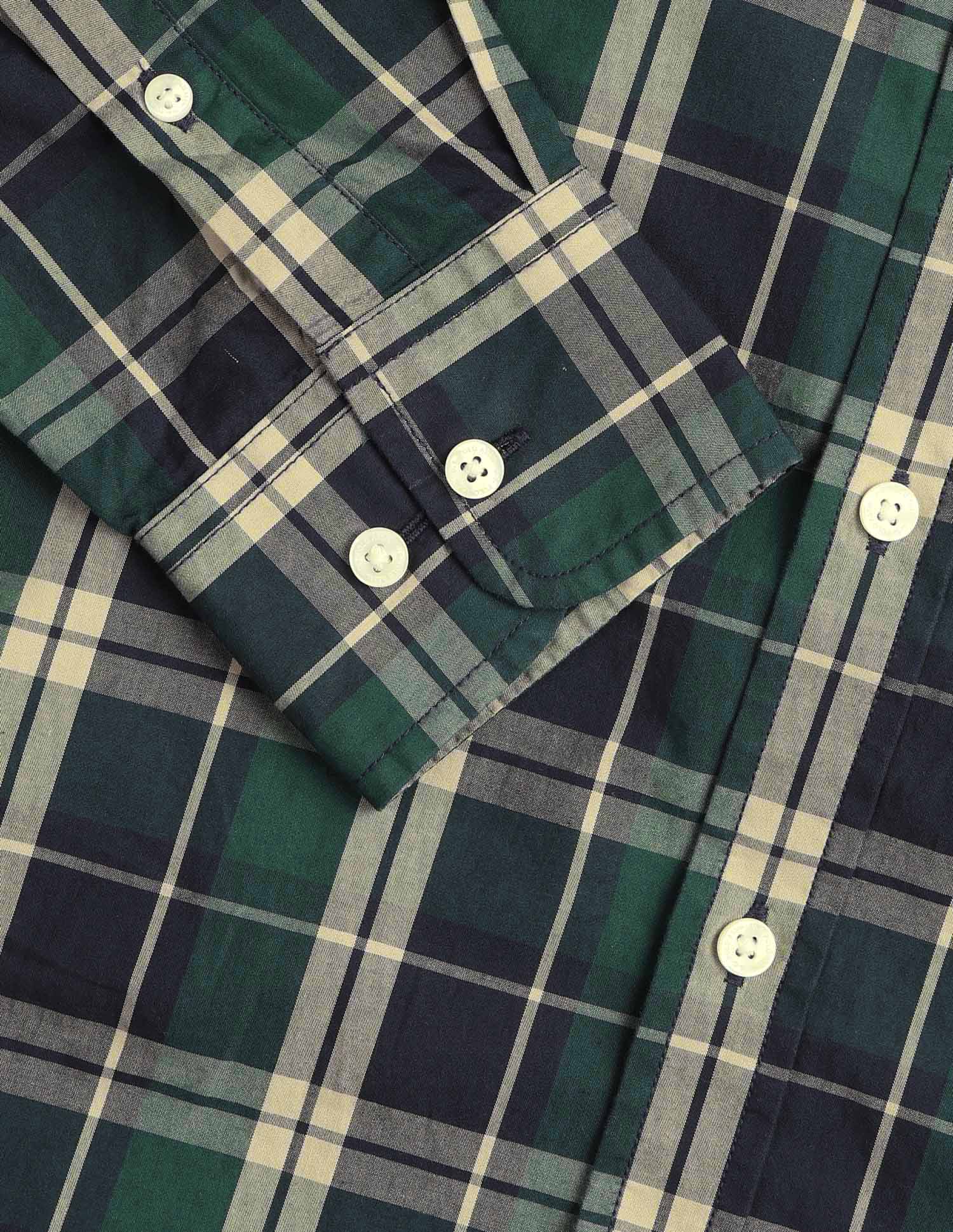 Grid Tattersall Checked Tailored Fit Shirt Navy - U.S. POLO ASSN. | Large