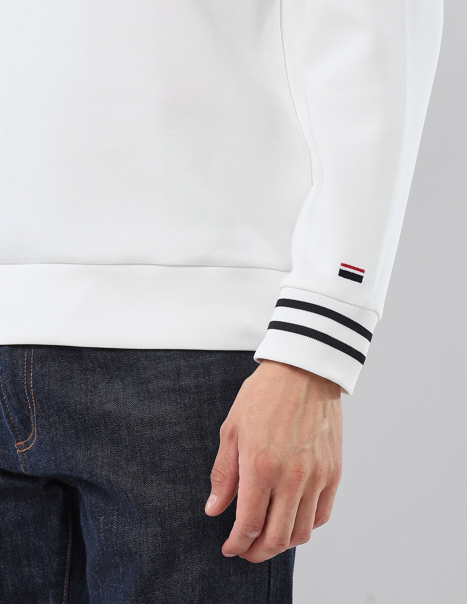 Brand Embossed Regular Fit Sweatshirt White - U.S. POLO ASSN. | Large