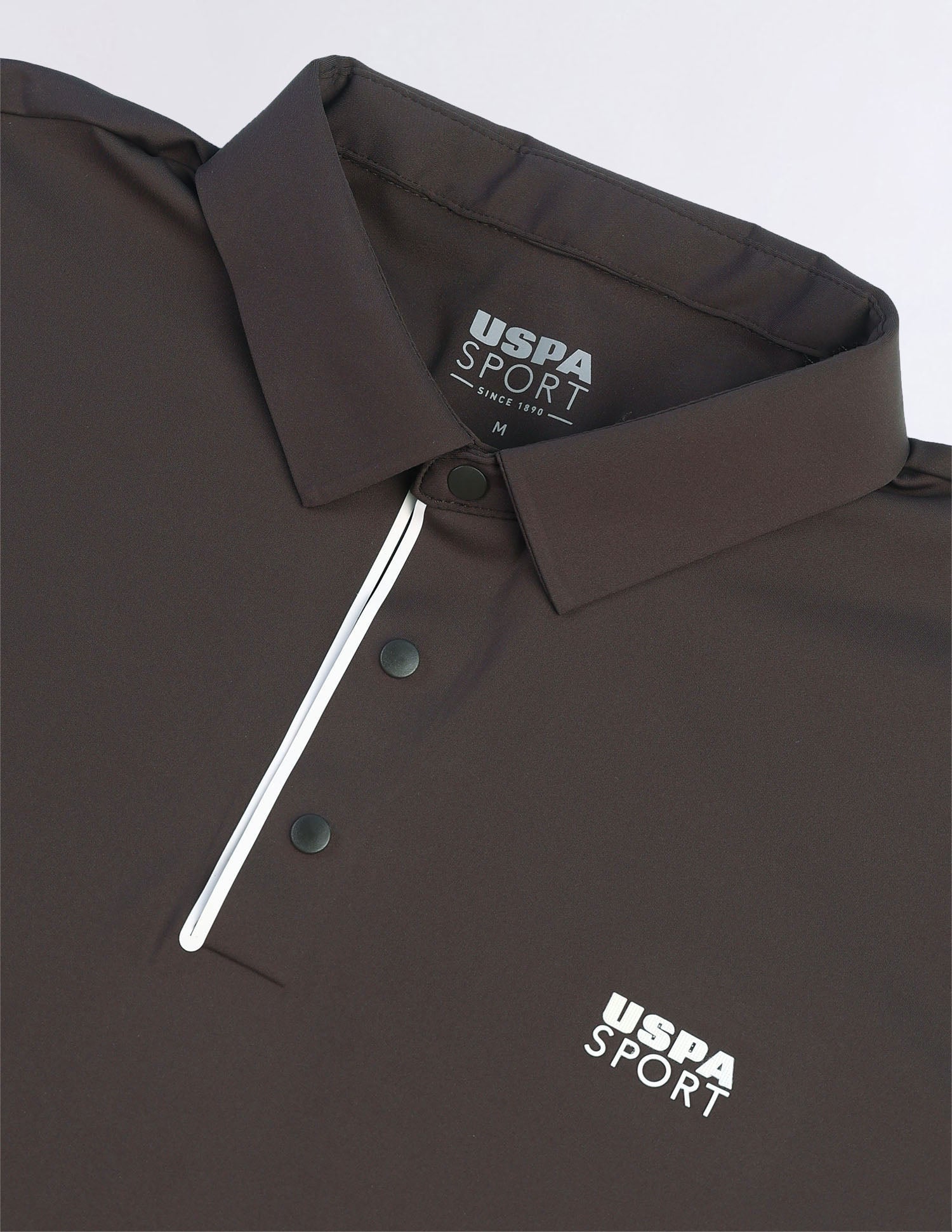 Solid Slim Fit Polo Shirt Dark Brown - U.S. Polo Assn. India | Large