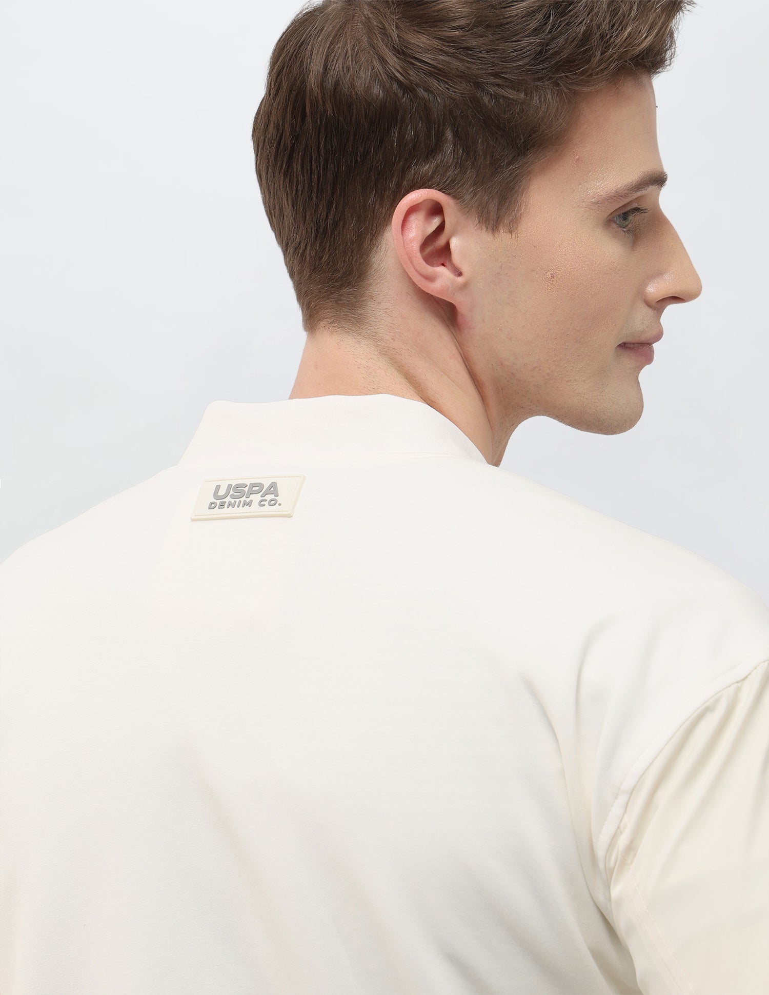 Solid Regular Fit Jacket Ivory - U.S. Polo Assn. India | Large