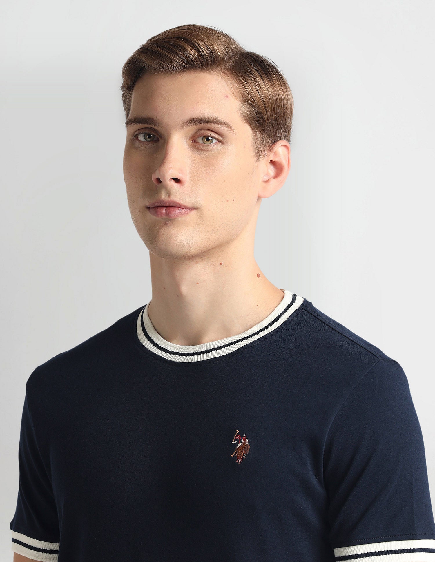 Crew Neck Solid T-Shirt Navy - U.S. Polo Assn. India | Large