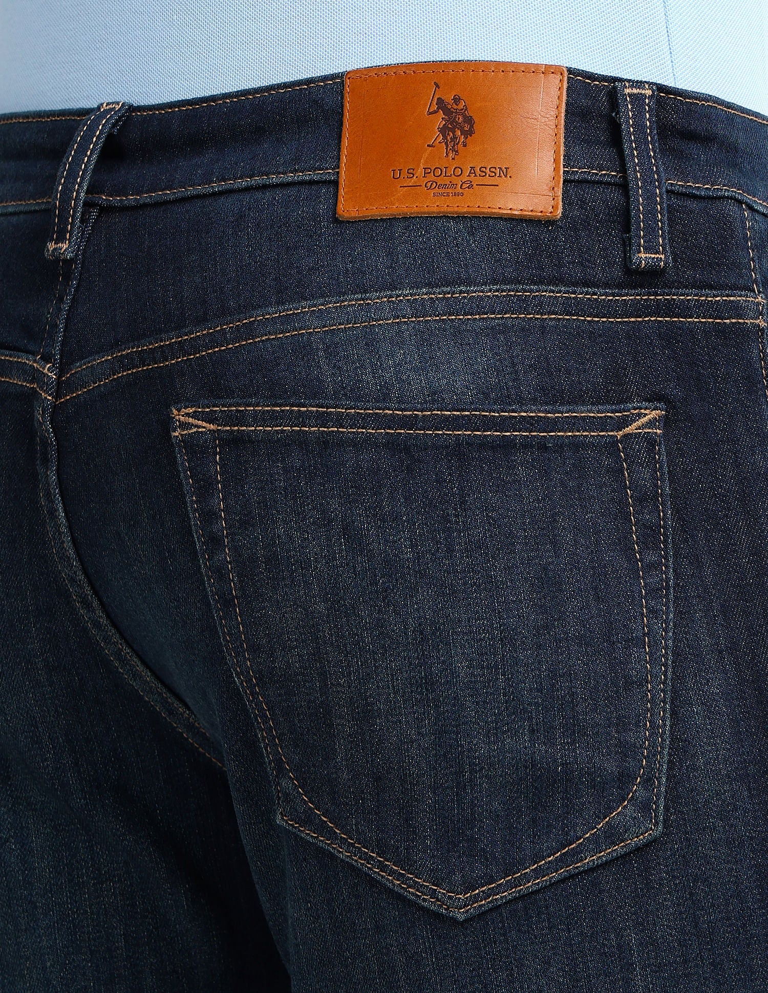 Brandon Slim Tapered Blue Jeans Blue - U.S. Polo Assn. India | Large