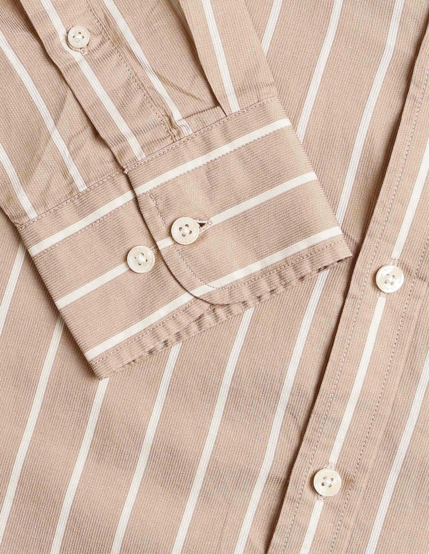 Dobby Tailored Fit Shirt Beige - U.S. POLO ASSN. | Large