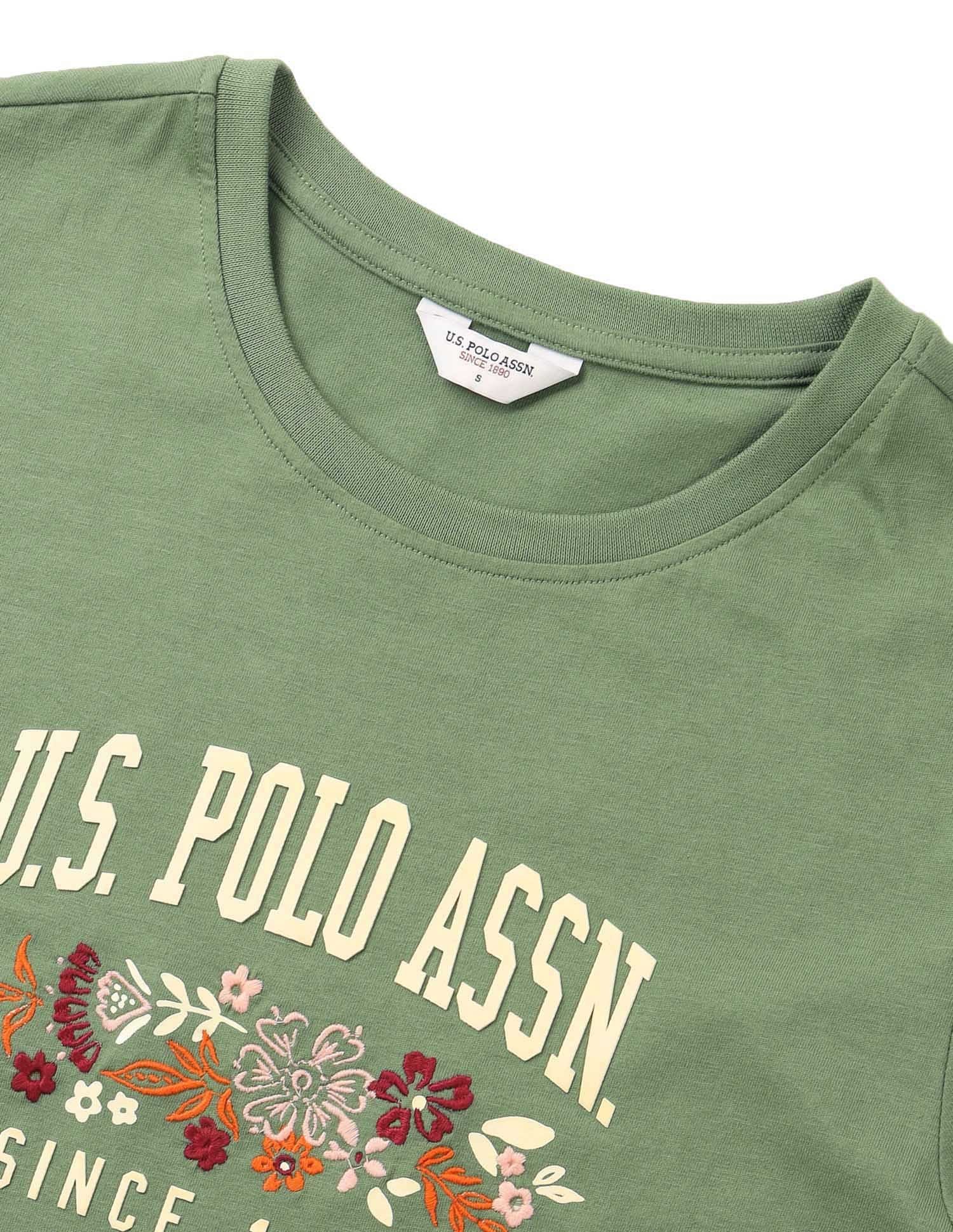Regular Fit Brand Printed T-shirt Light Olive - U.S. POLO ASSN. | Large