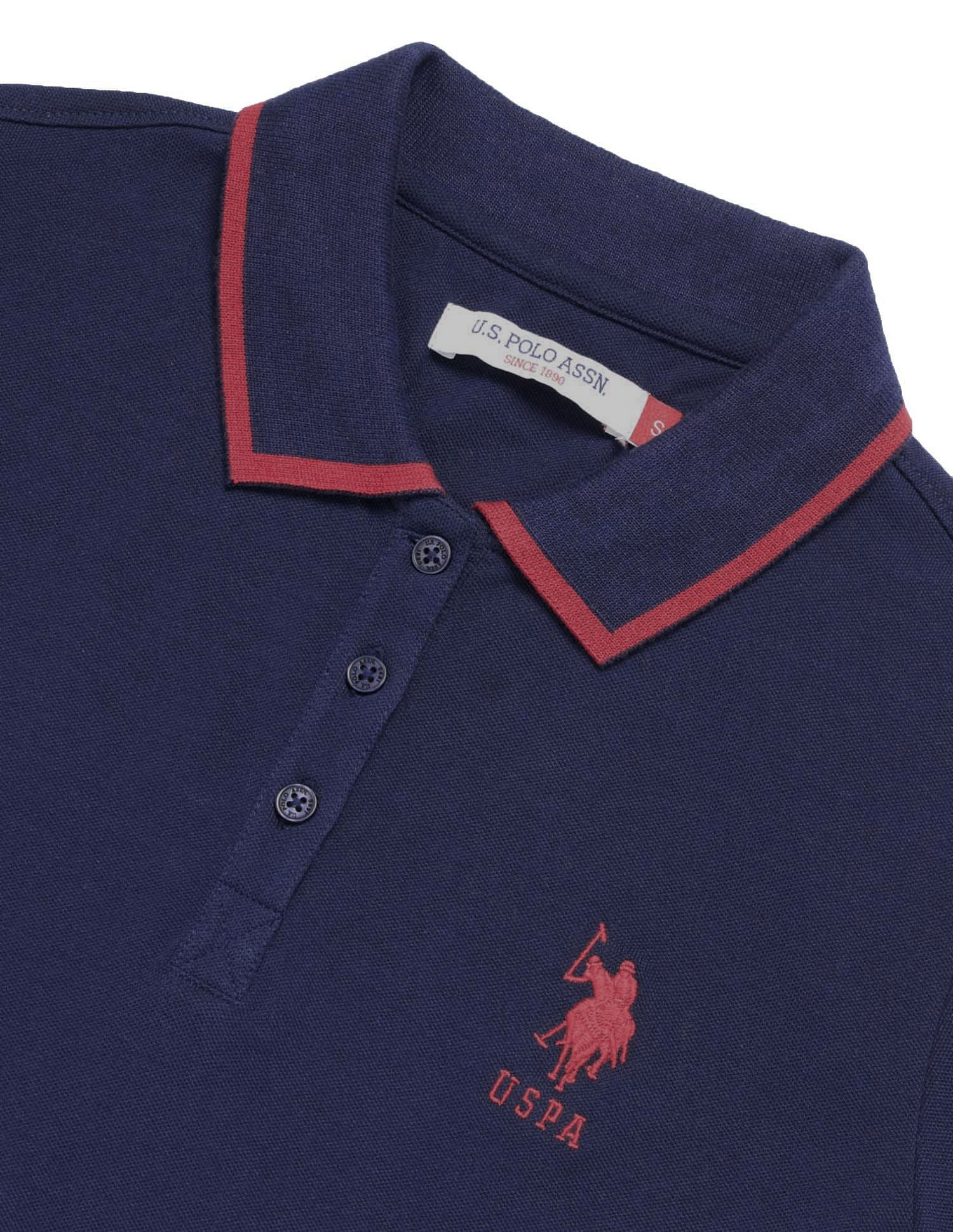 Regular Fit Brand Printed Polo Shirt Navy - U.S. Polo Assn. India | Large
