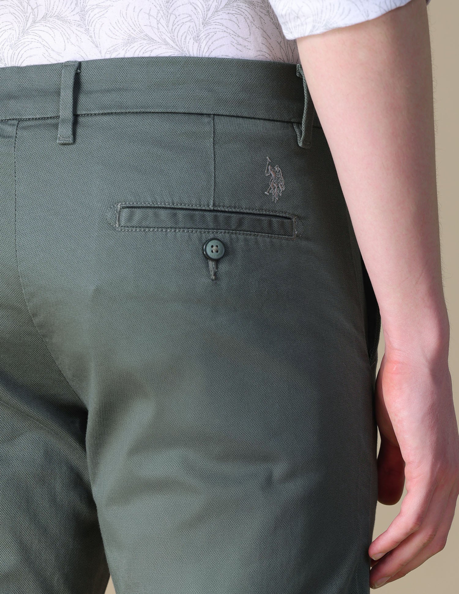 Satin Relaxed Fit Trousers Grey - U.S. POLO ASSN. | Large