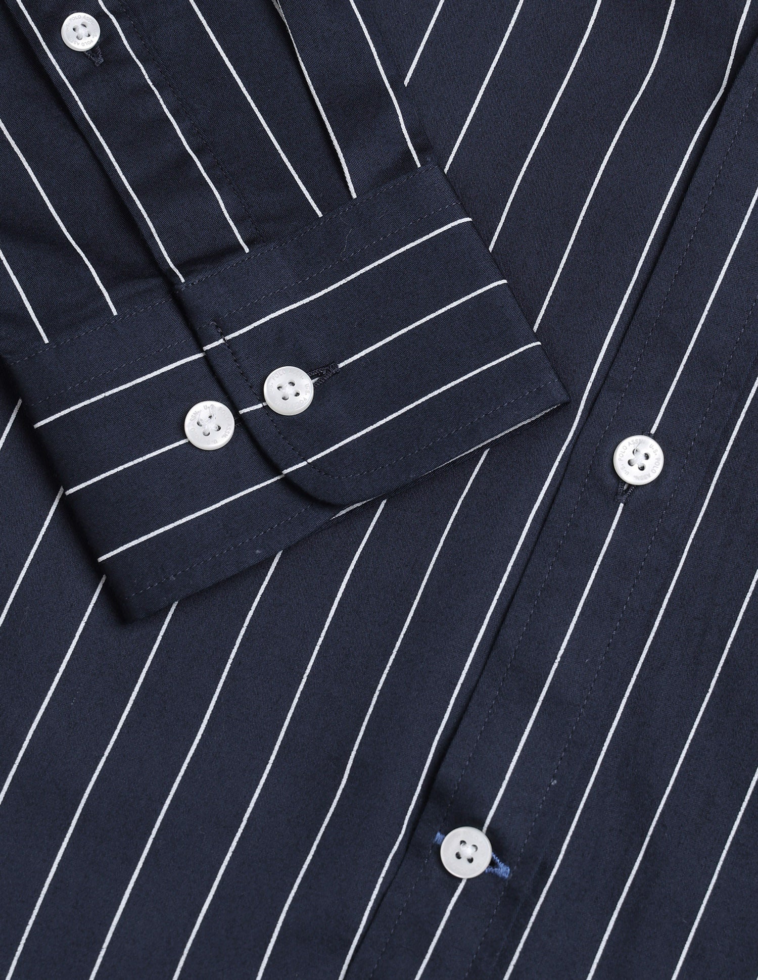 Tailored Fit Vertical Striped Shirt Navy - U.S. Polo Assn. India | Large