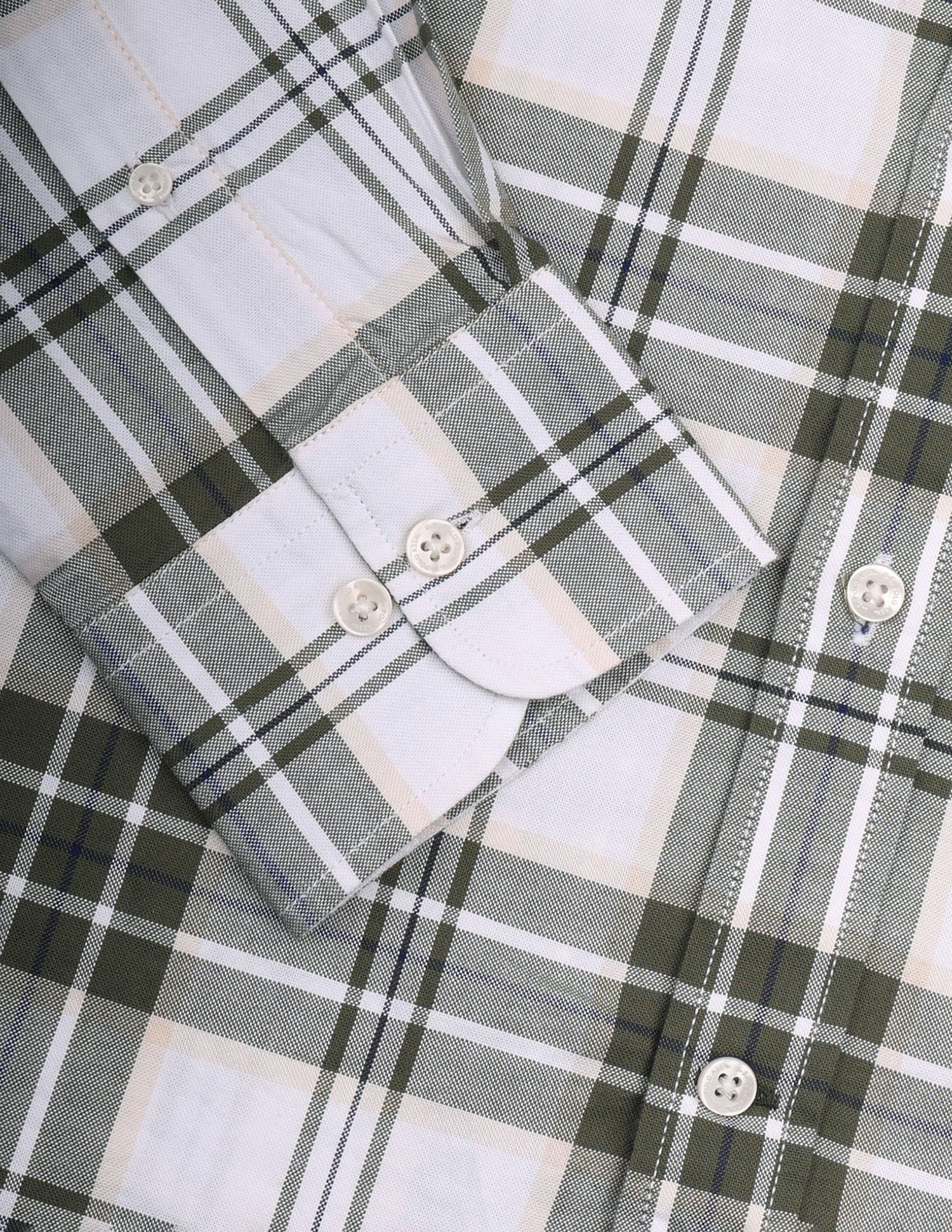 Plaid Checked Tailored Fit Shirt Olive - U.S. Polo Assn. India | Large