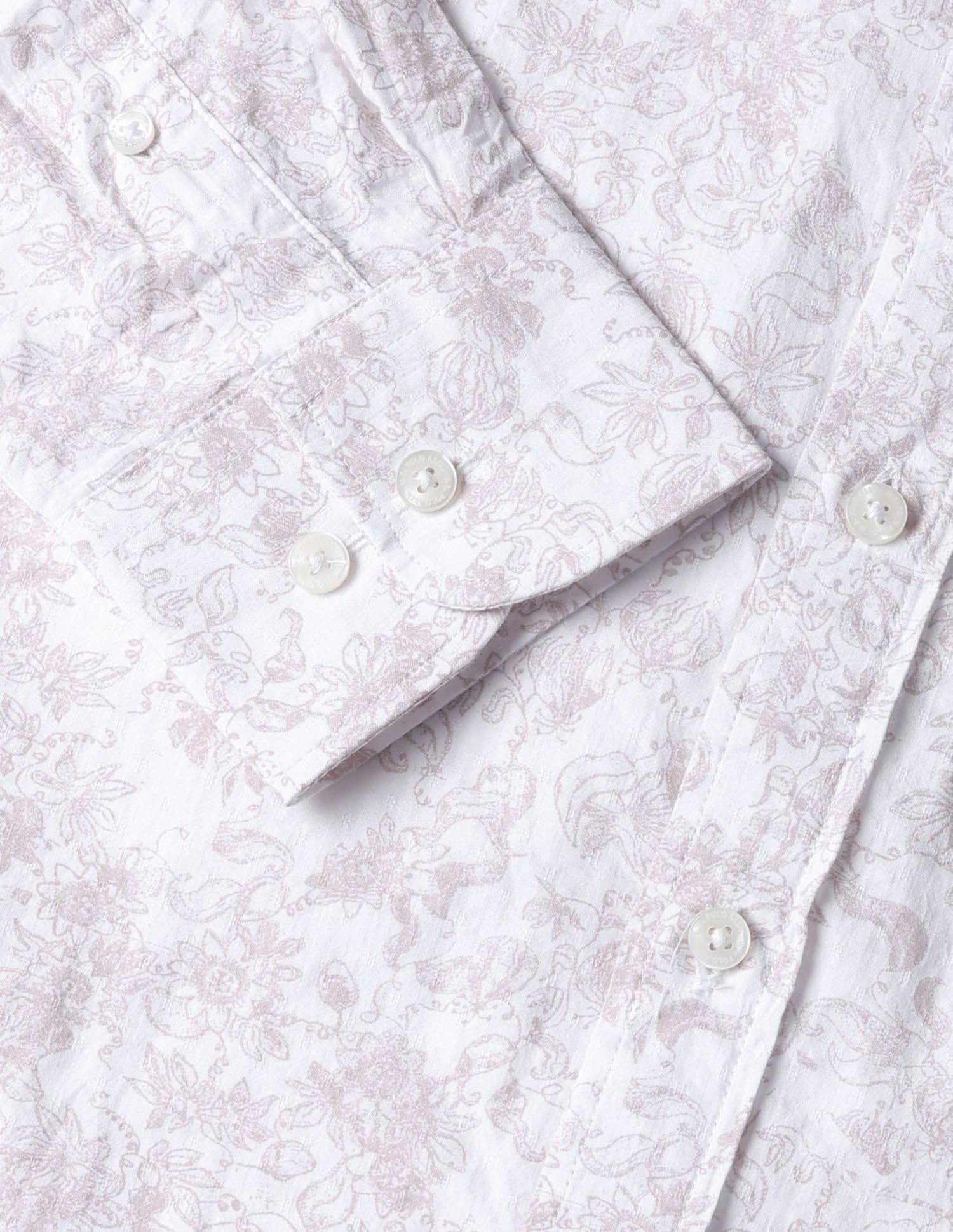 Floral Printed Tailored Fit Shirt Light Pink - U.S. Polo Assn. India | Large