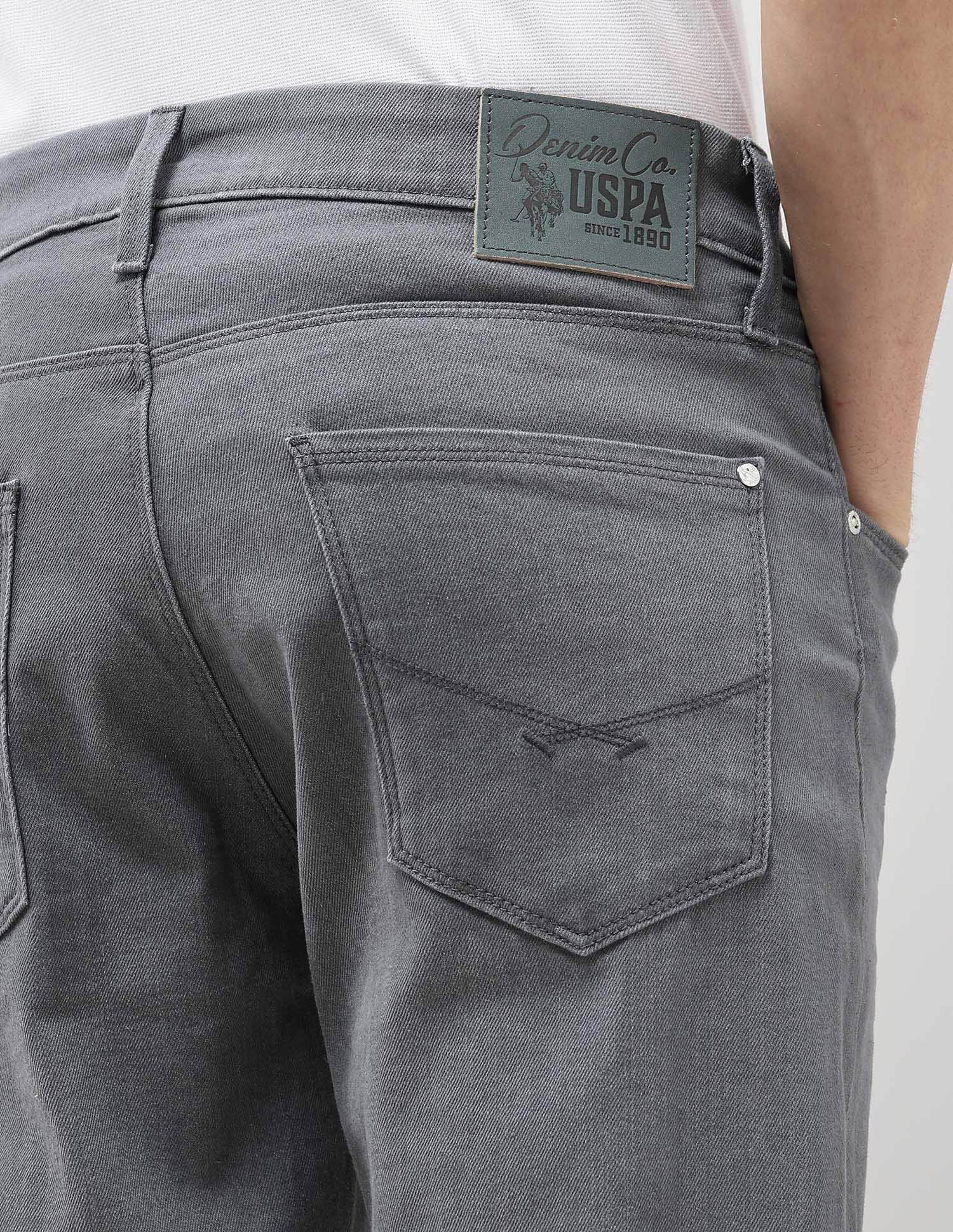 Harold Slim Straight Fit Black Gold Jeans Dark Grey Wash - U.S. POLO ASSN. | Large