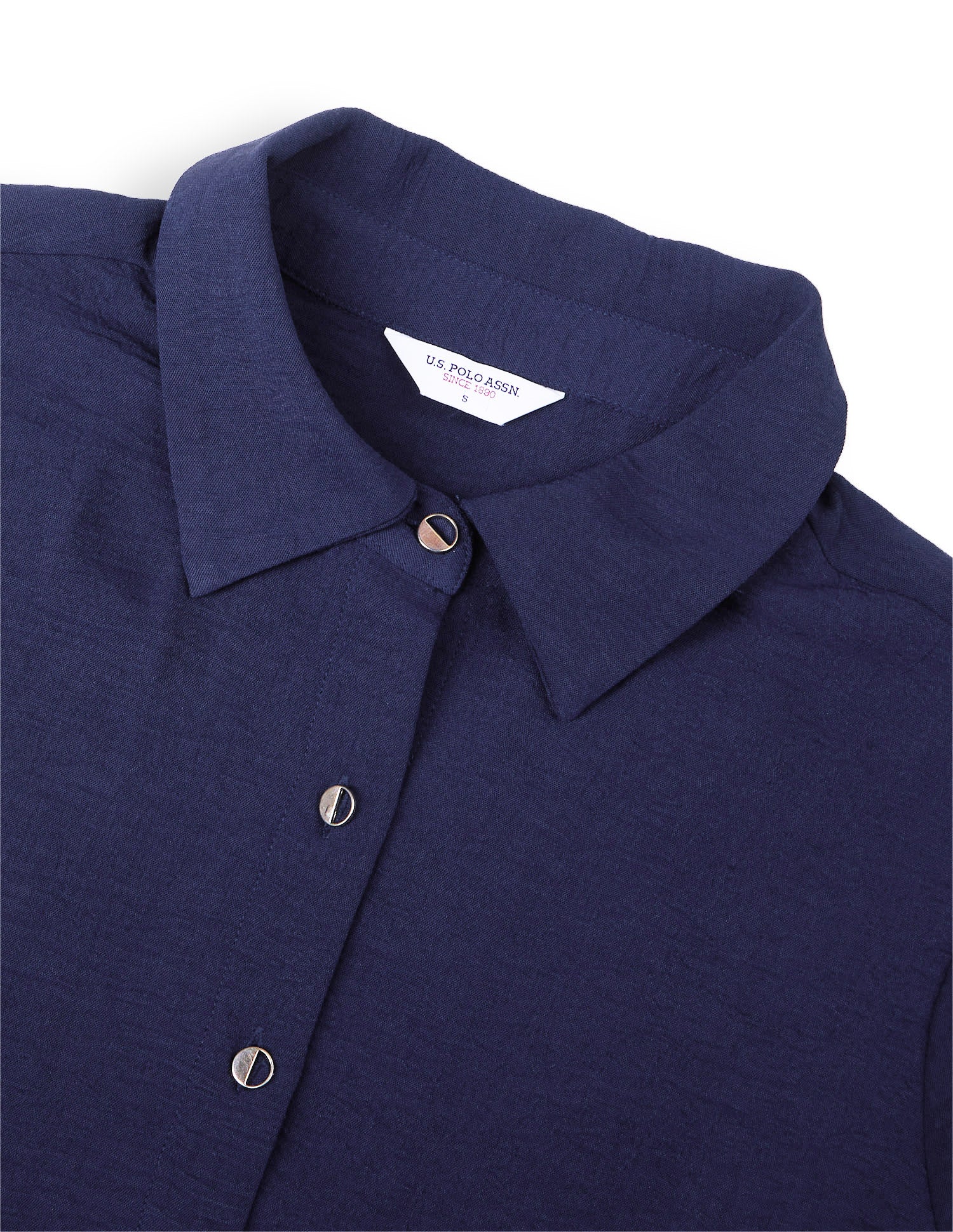Solid Regular Fit Shirt Navy - U.S. Polo Assn. India | Large