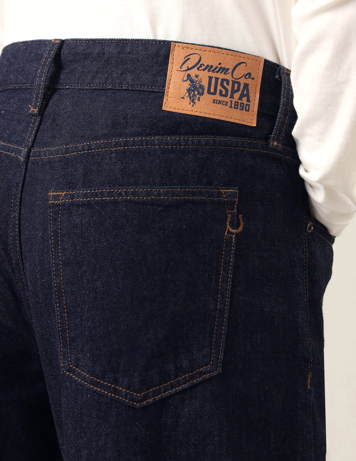 Logan Loose Straight Fit Rinsed Jeans Rinse Blue - U.S. Polo Assn. India | Large
