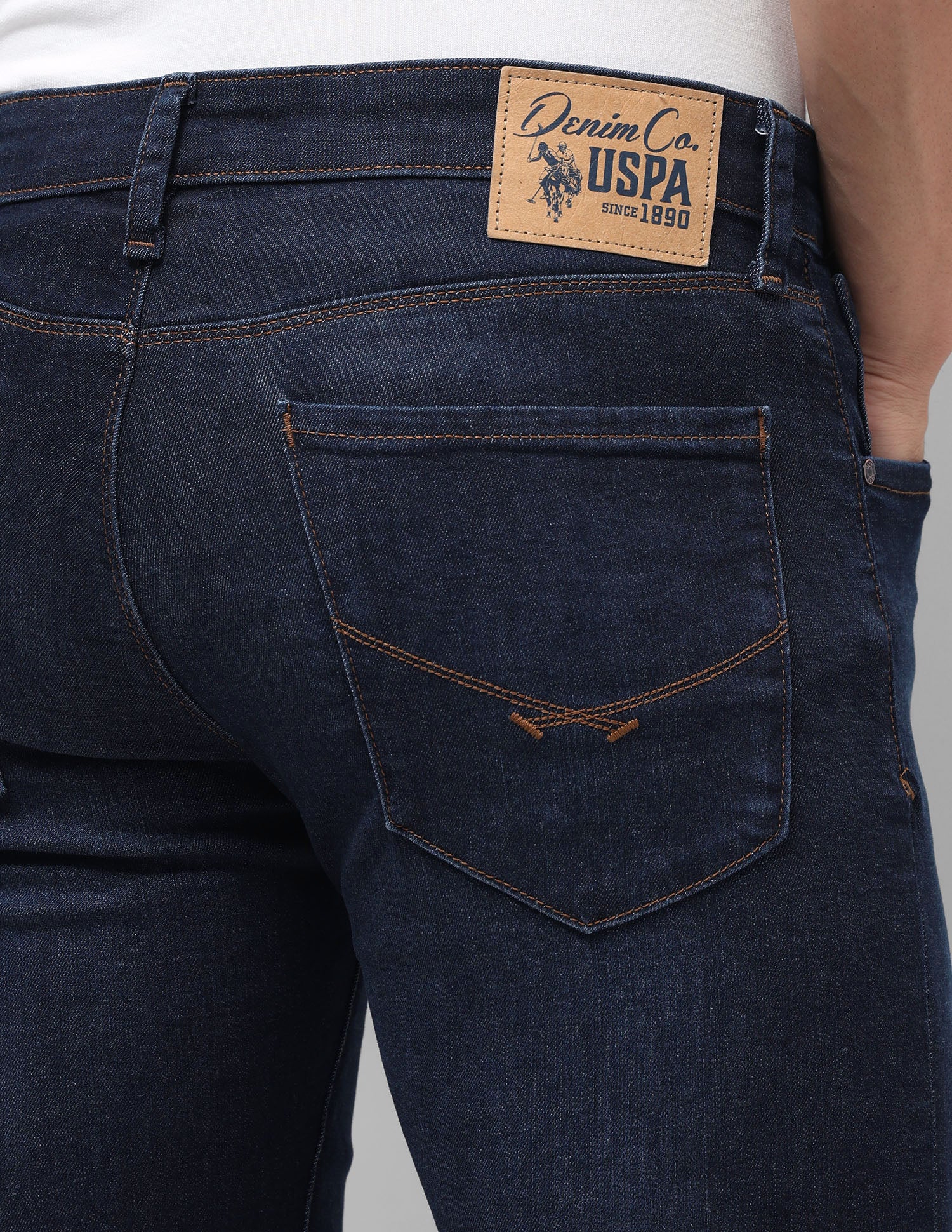 Regallo Skinny Fit Blue Jeans Dark Blue - U.S. Polo Assn. India | Large