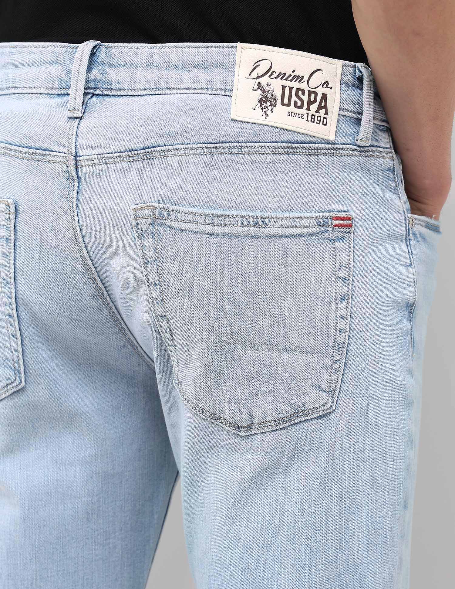 Harold Slim Straight Fit Blue Jeans Blue - U.S. POLO ASSN. | Large