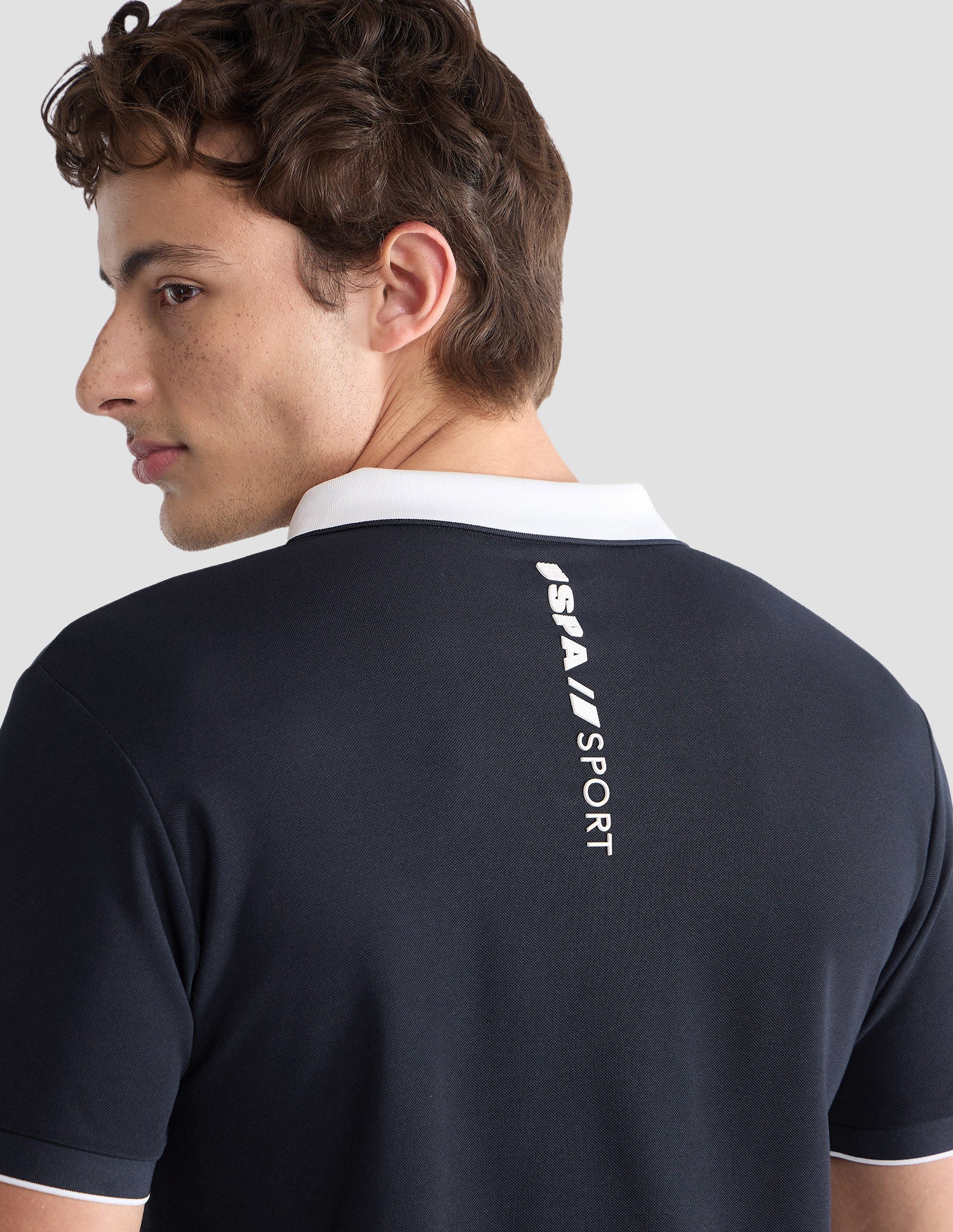 Solid Slim Fit Active Polo Shirt Navy - U.S. Polo Assn. India | Large