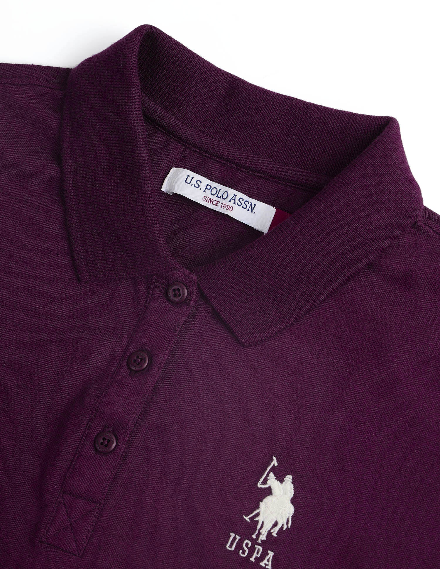 Embroidered Logo Regular Polo Shirt Plum - U.S. Polo Assn. India | Large