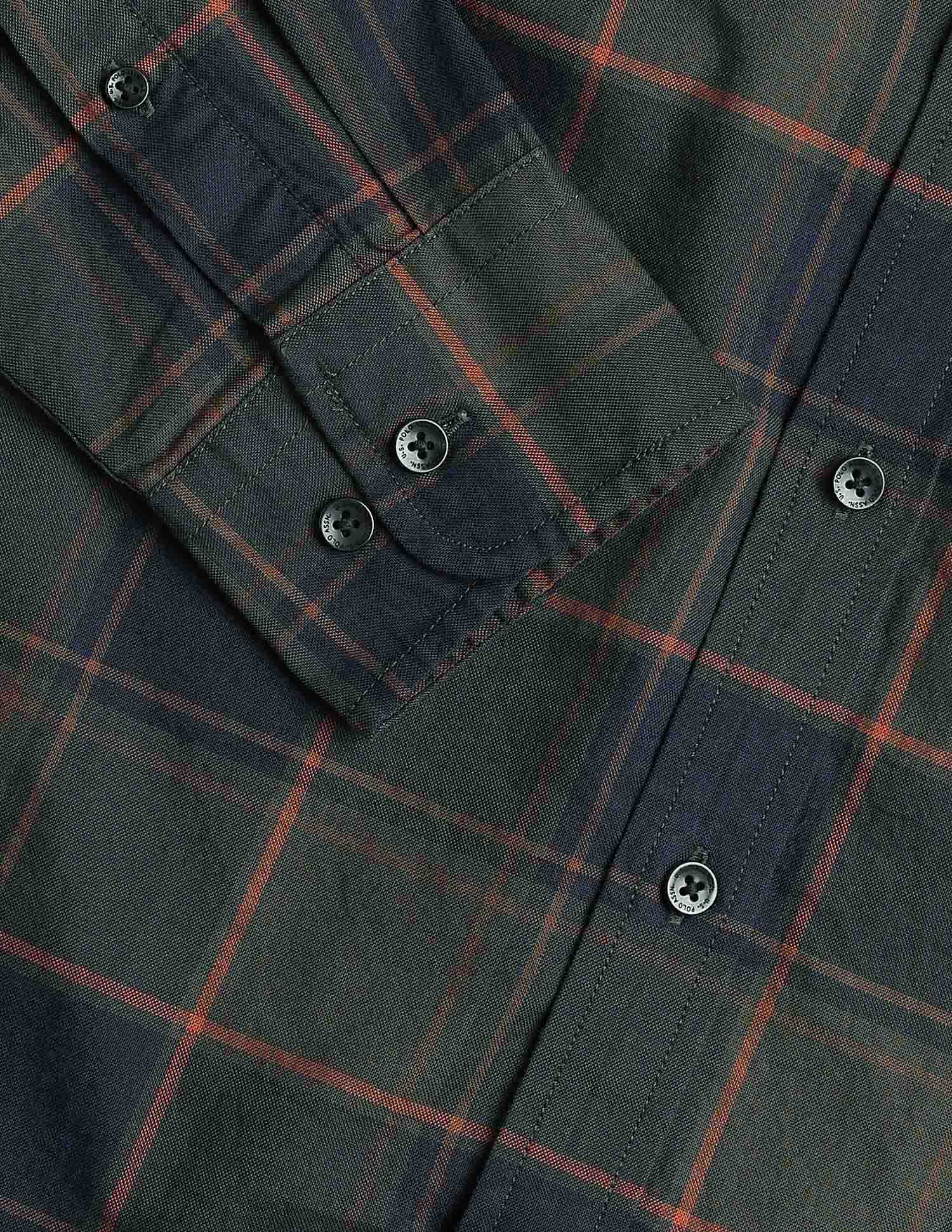 Buffalo Checked Dobby Shirt Olive - U.S. Polo Assn. India | Large