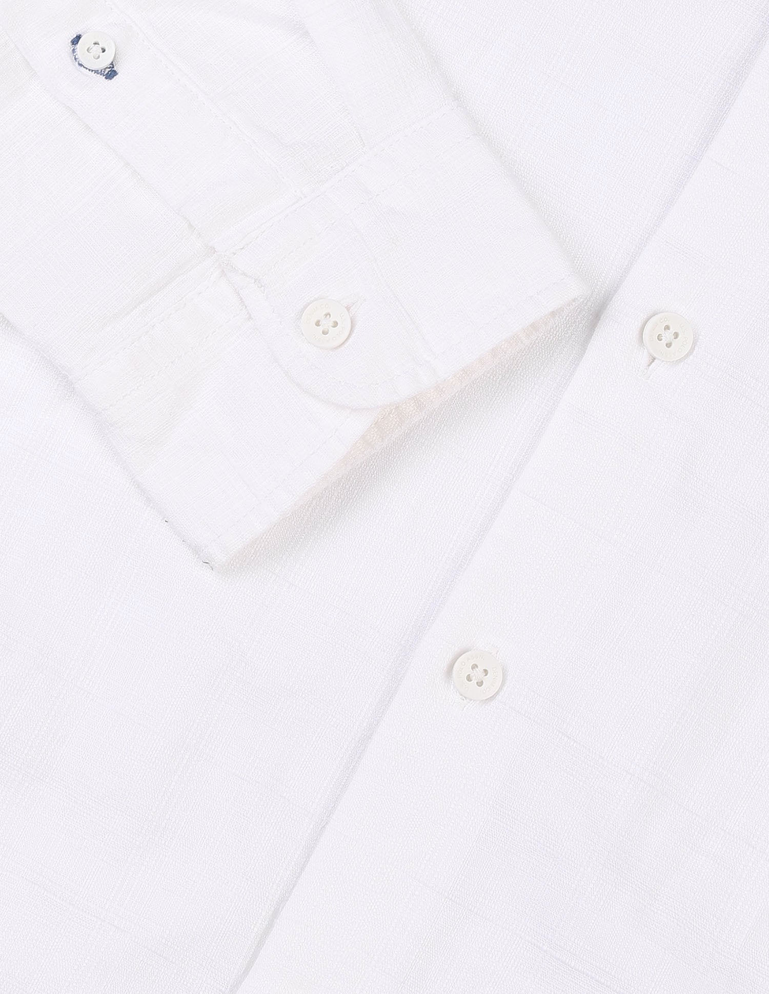 Pure Cotton Textured  Shirt White - U.S. Polo Assn. India | Large