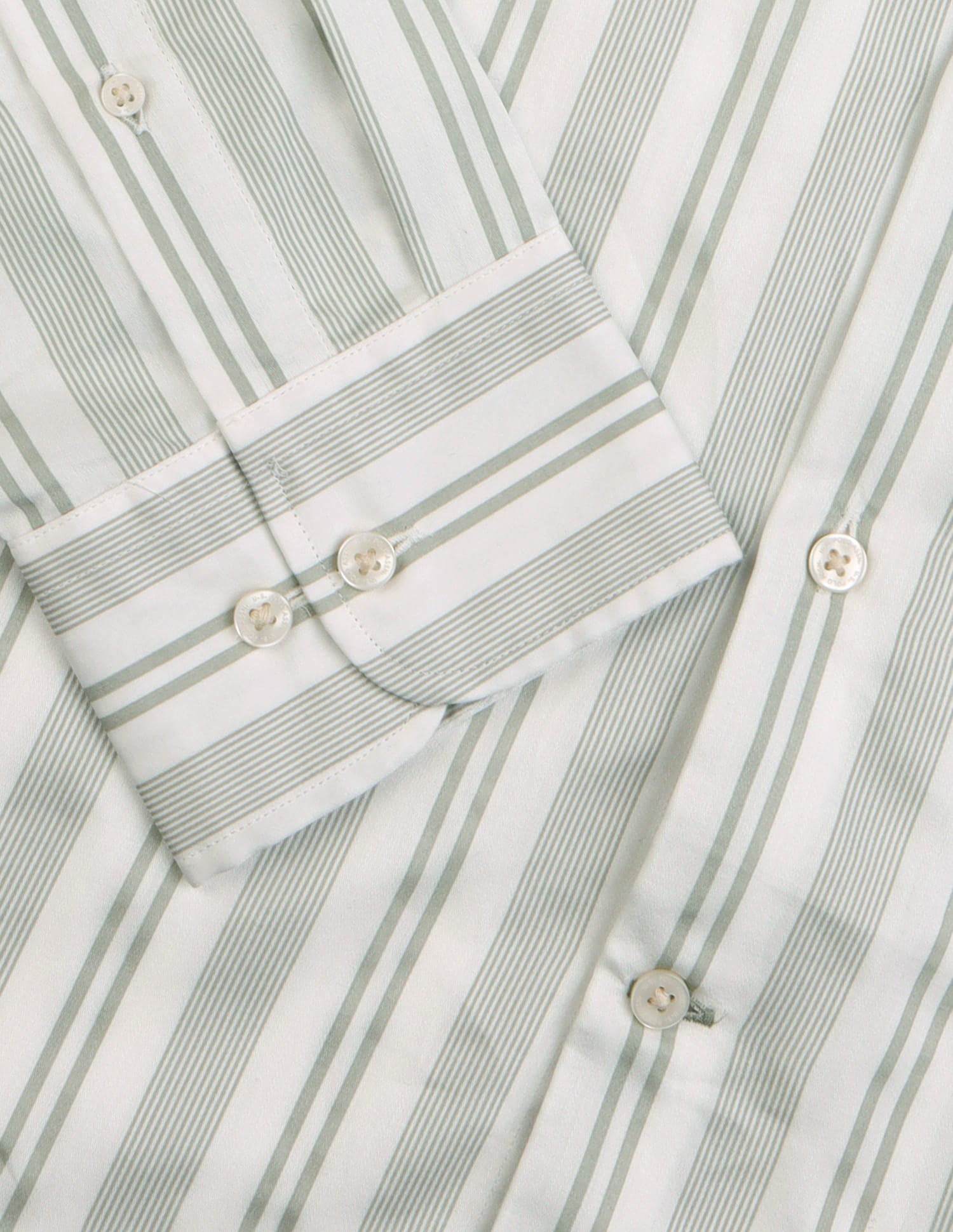 Vertical Striped Satin Shirt Green - U.S. Polo Assn. India | Large